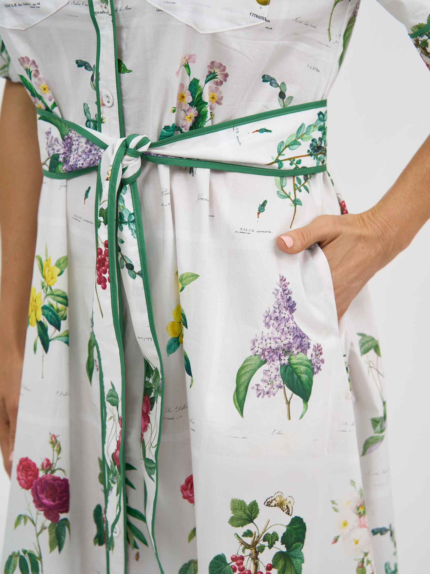 Liberty Rose Botanical Garden Belted Midi Dress