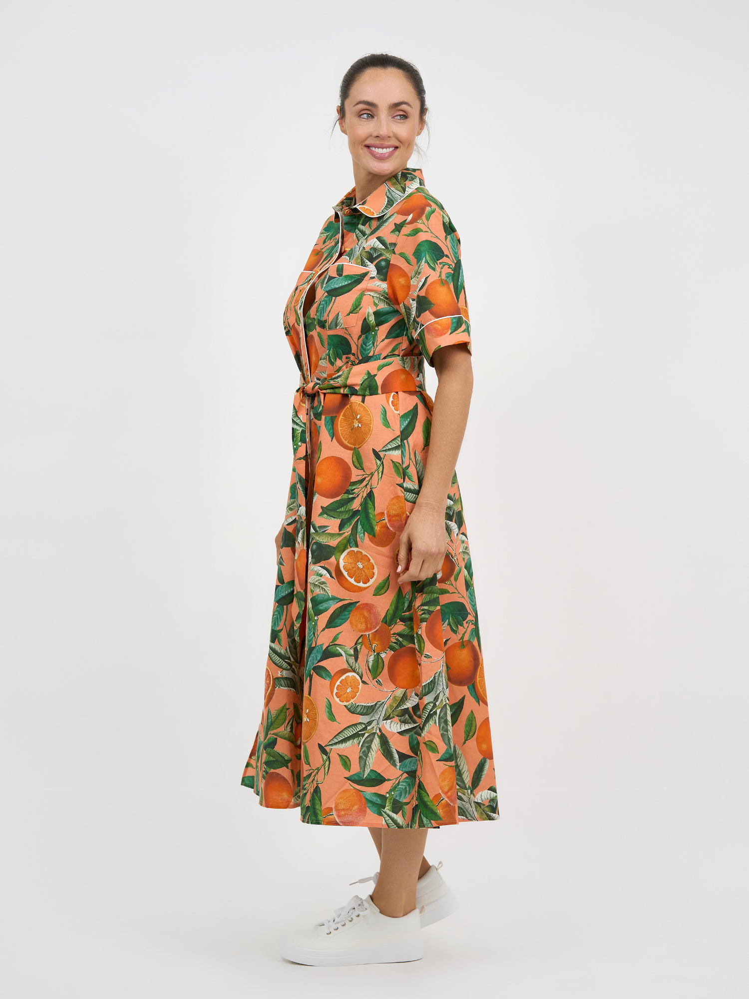 Liberty Rose Citrus Bloom Midi Dress