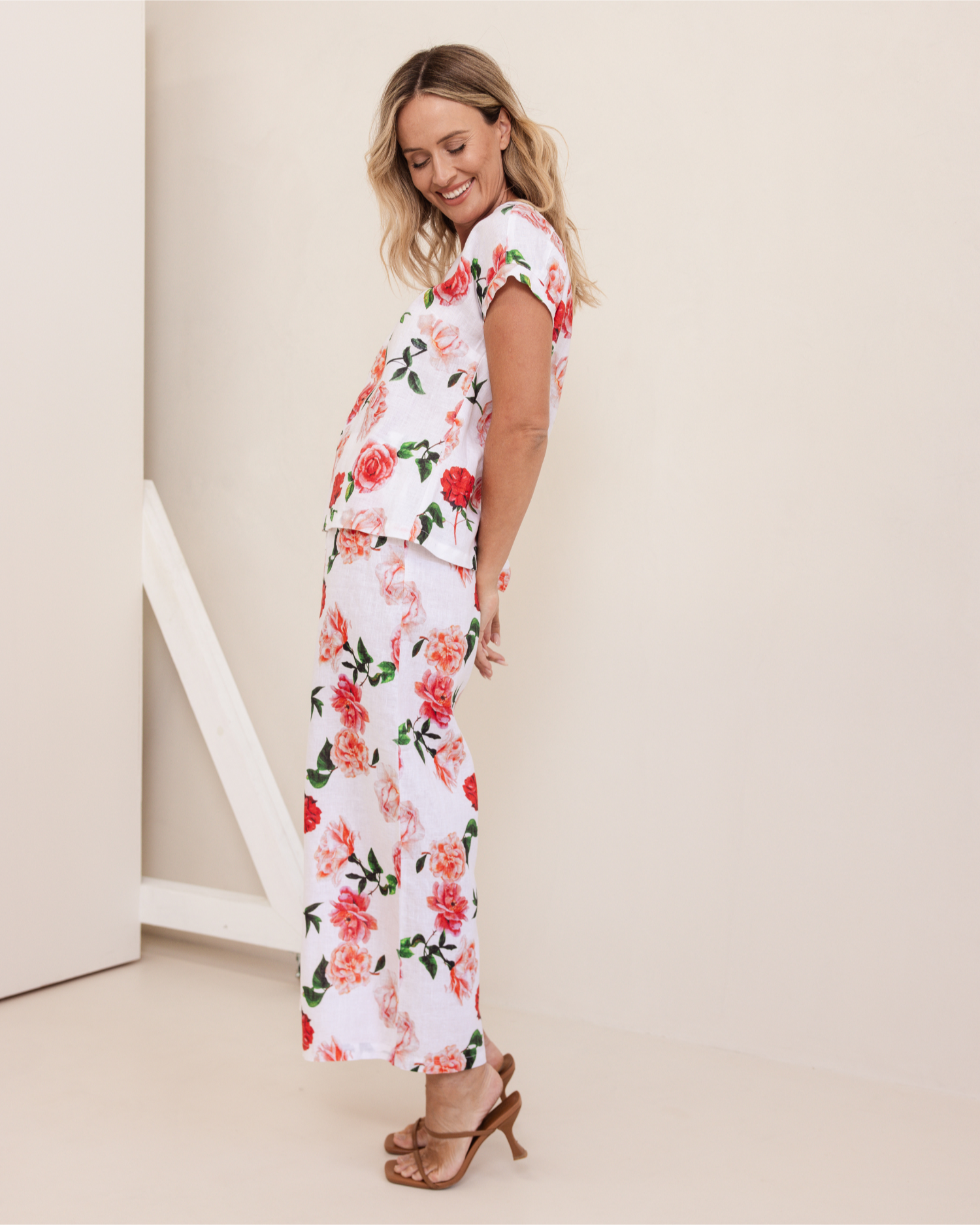 See Saw Palazzo Pant - Roses