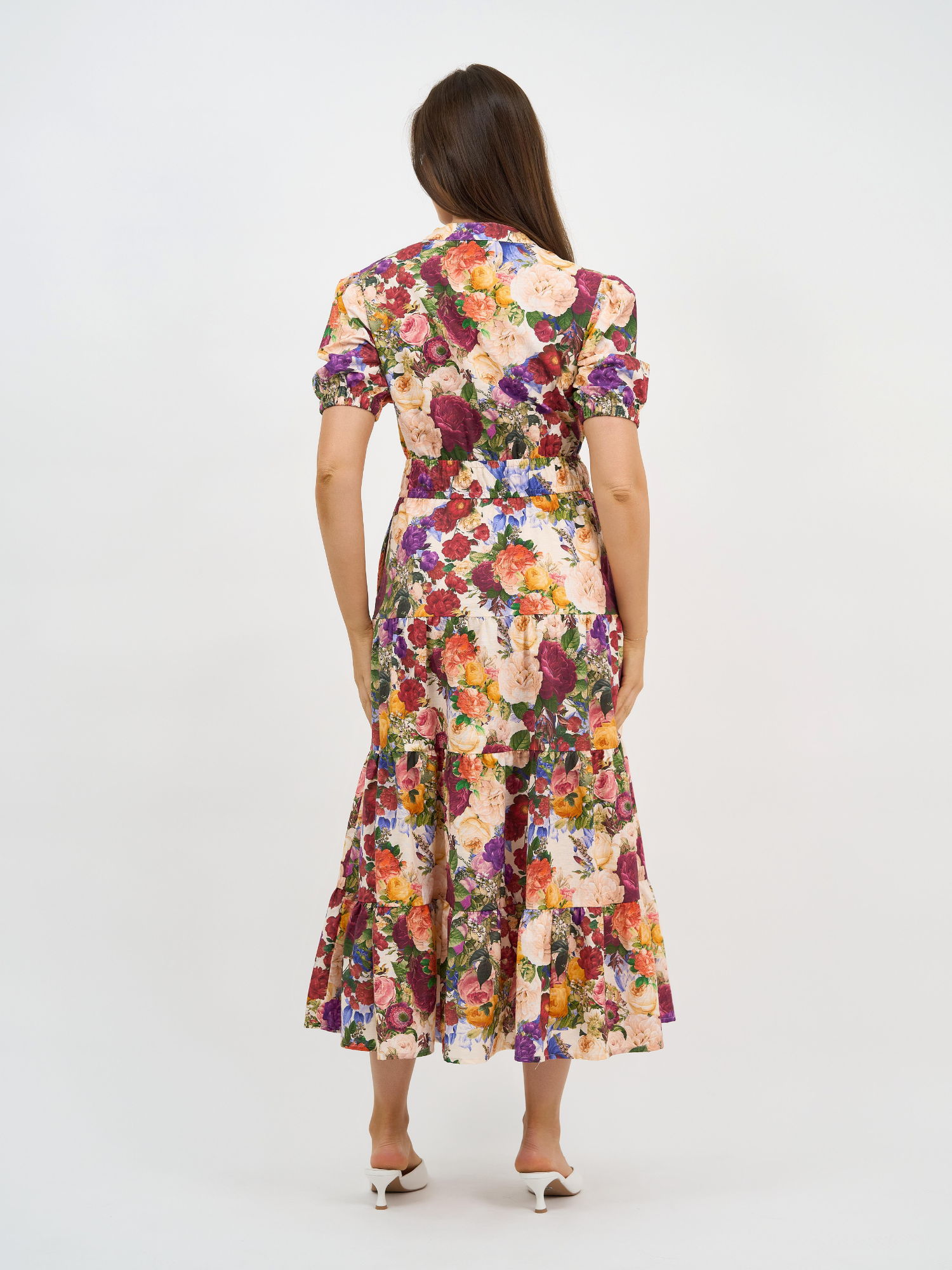 Liberty Rose Bloom Floral Belted Shirt Dress