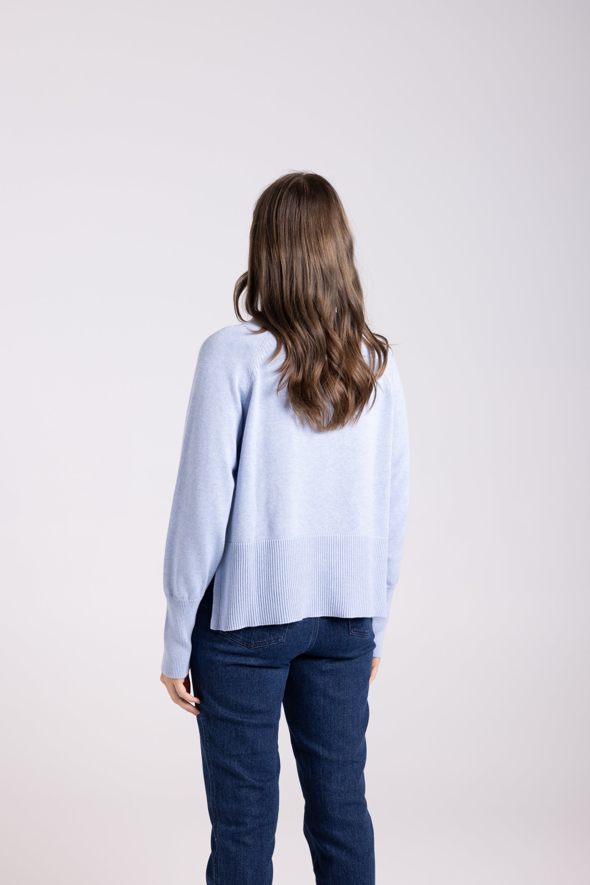 Two-T's Crew Neck Sweater - Powder Blue