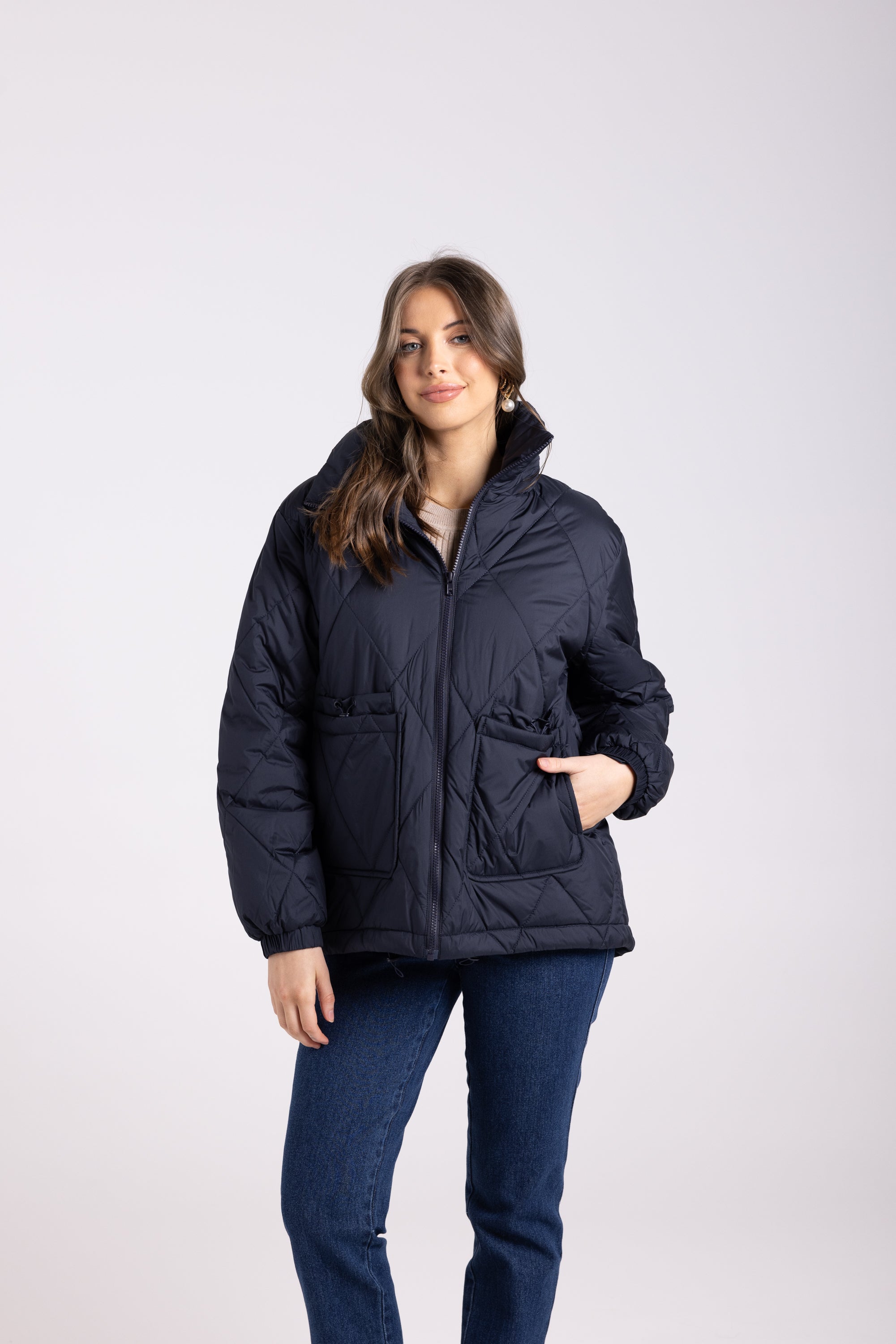 Two-T's Puffer Jacket - French Navy