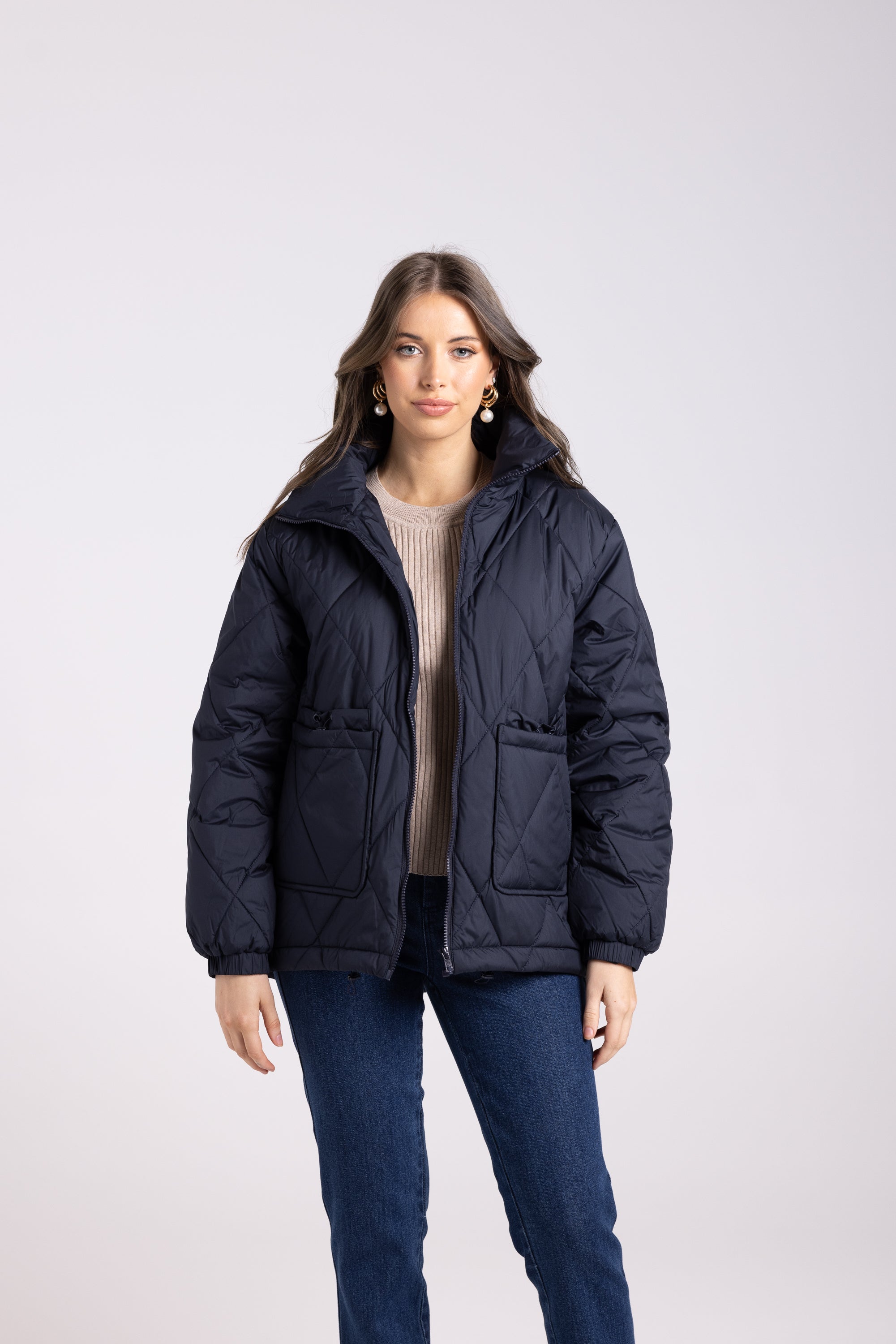 Two-T's Puffer Jacket - French Navy