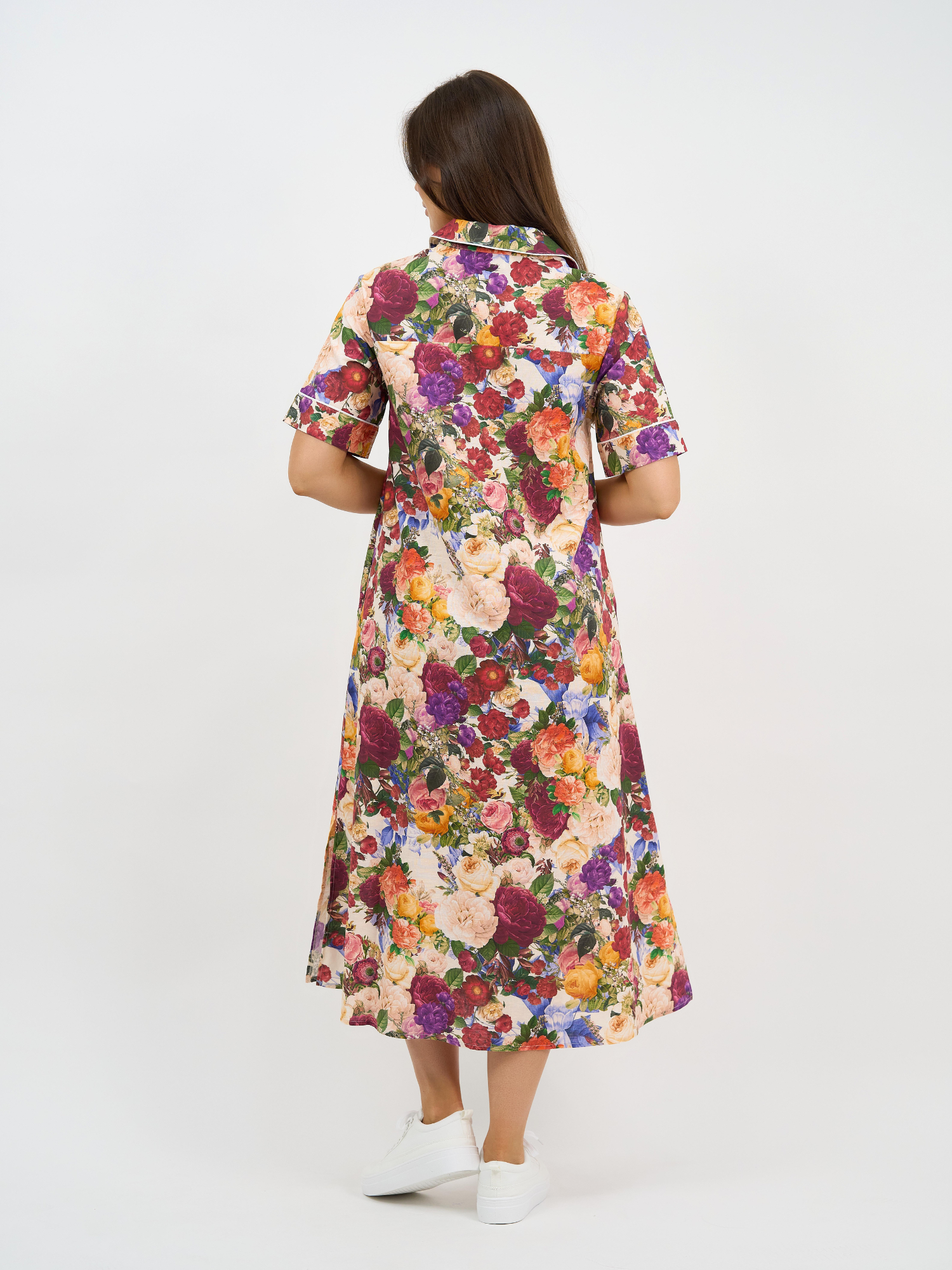 Liberty Rose Bloom Floral Belted Shirt Dress