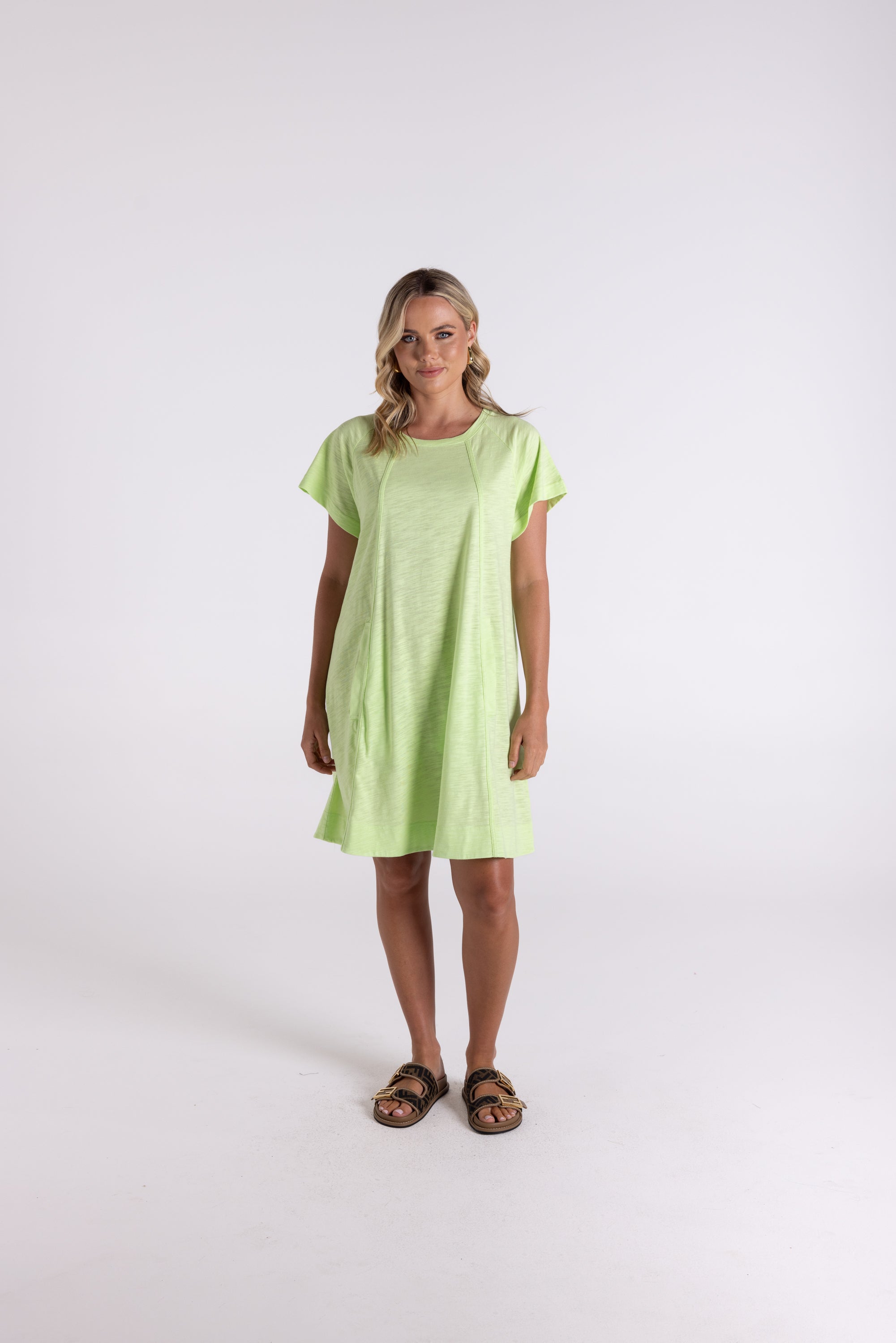 Two T's Jersey T-Shirt Dress - Lime