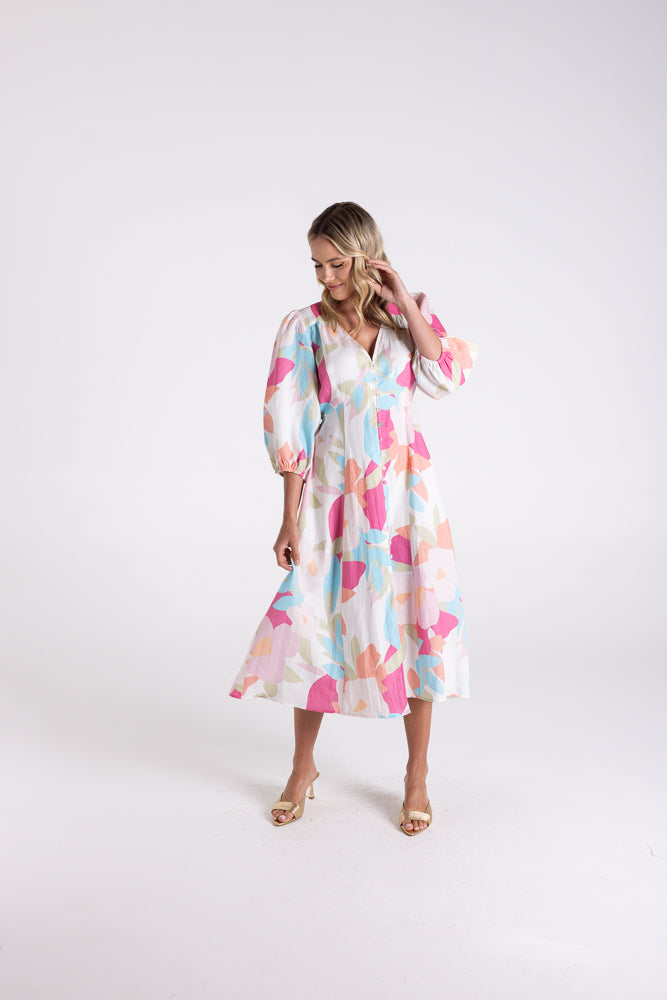 Two T's Anna Print Midi Dress