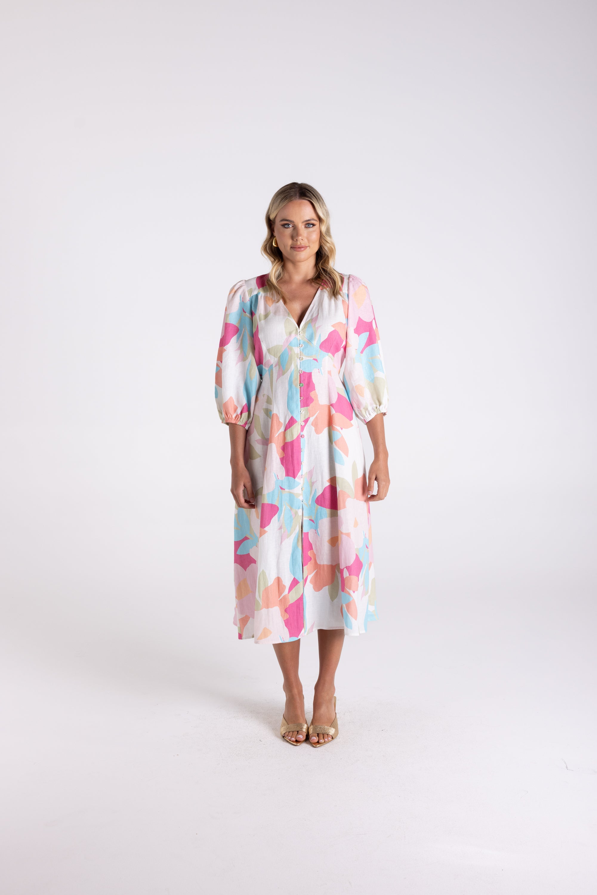 Two T's Anna Print Midi Dress