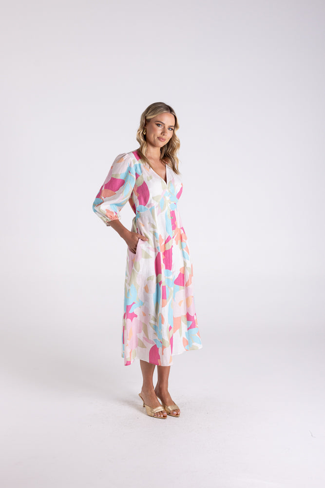 Two T's Anna Print Midi Dress