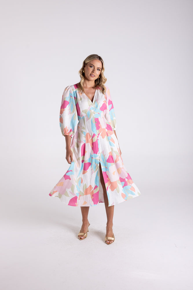 Two T's Anna Print Midi Dress