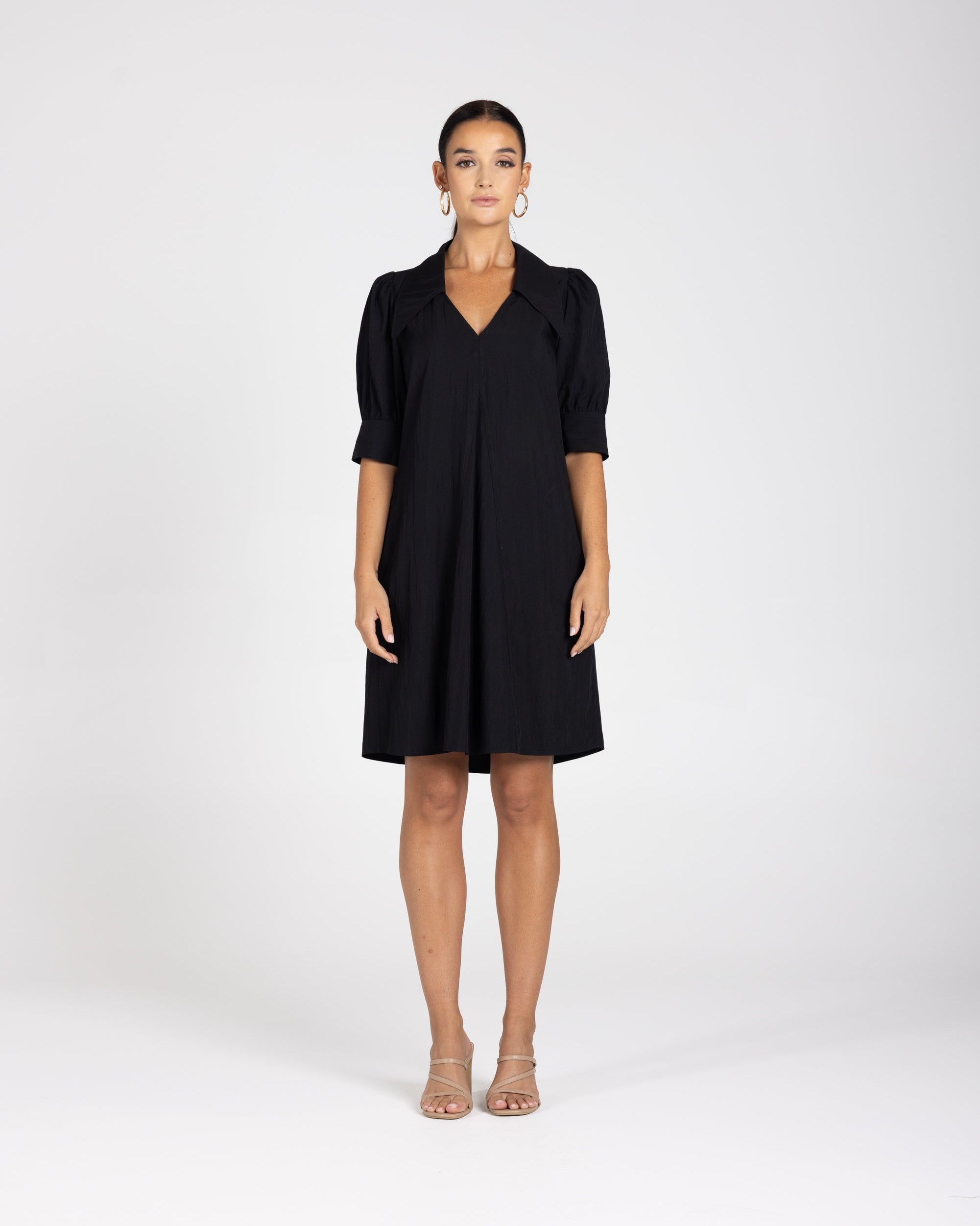 Two T's V Neck Dress - Black