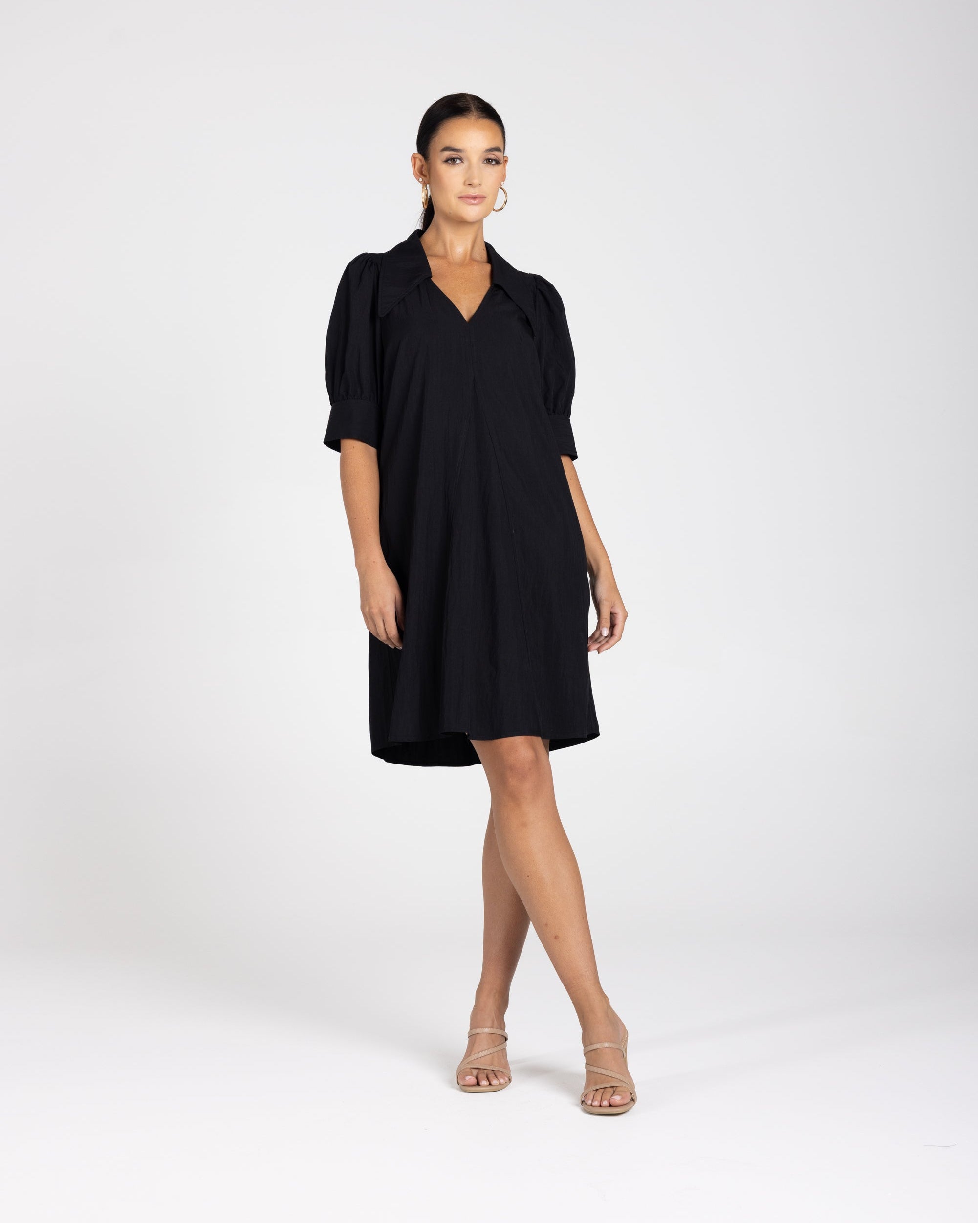 Two T's V Neck Dress - Black