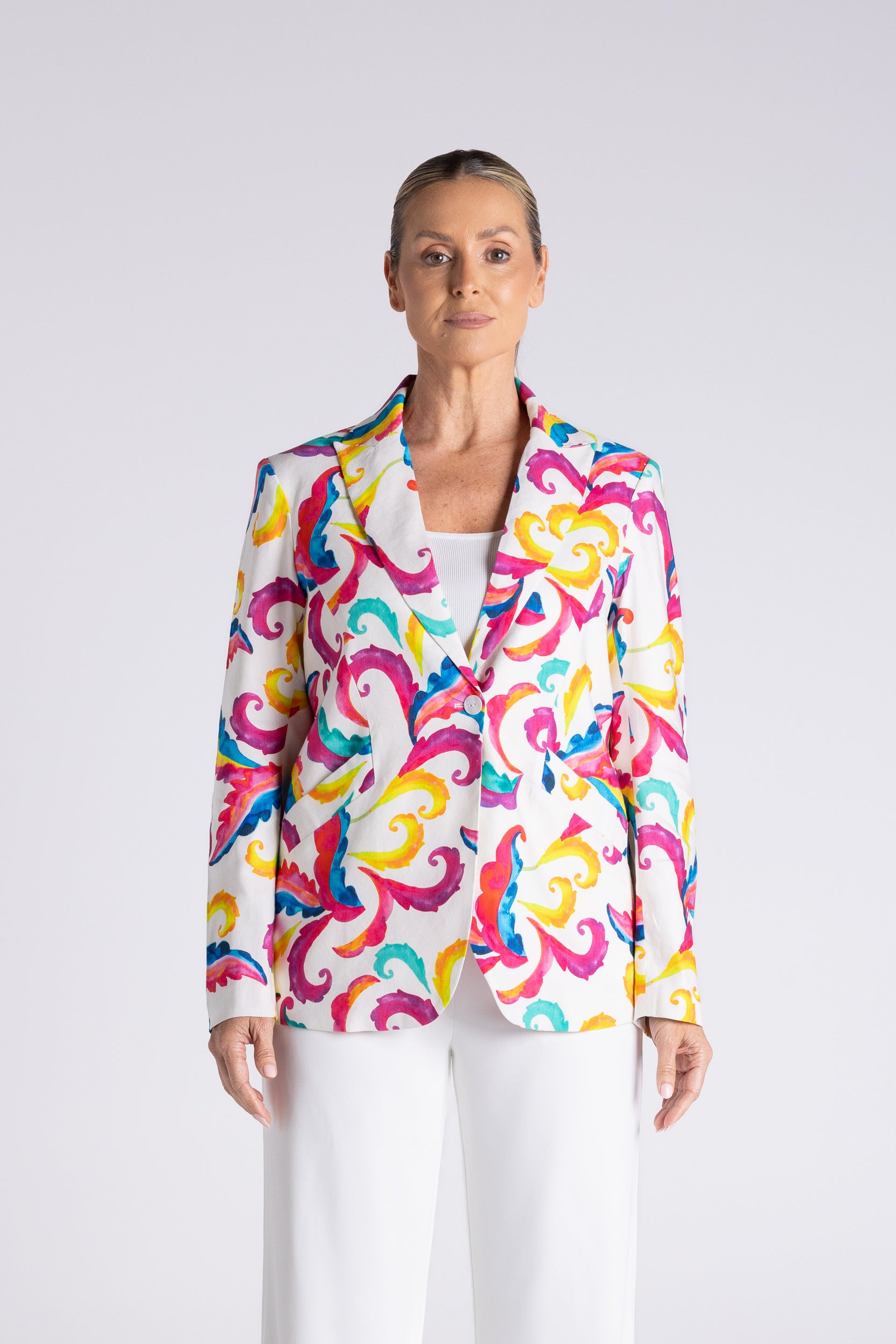 Two T's Carnival Print Blazer