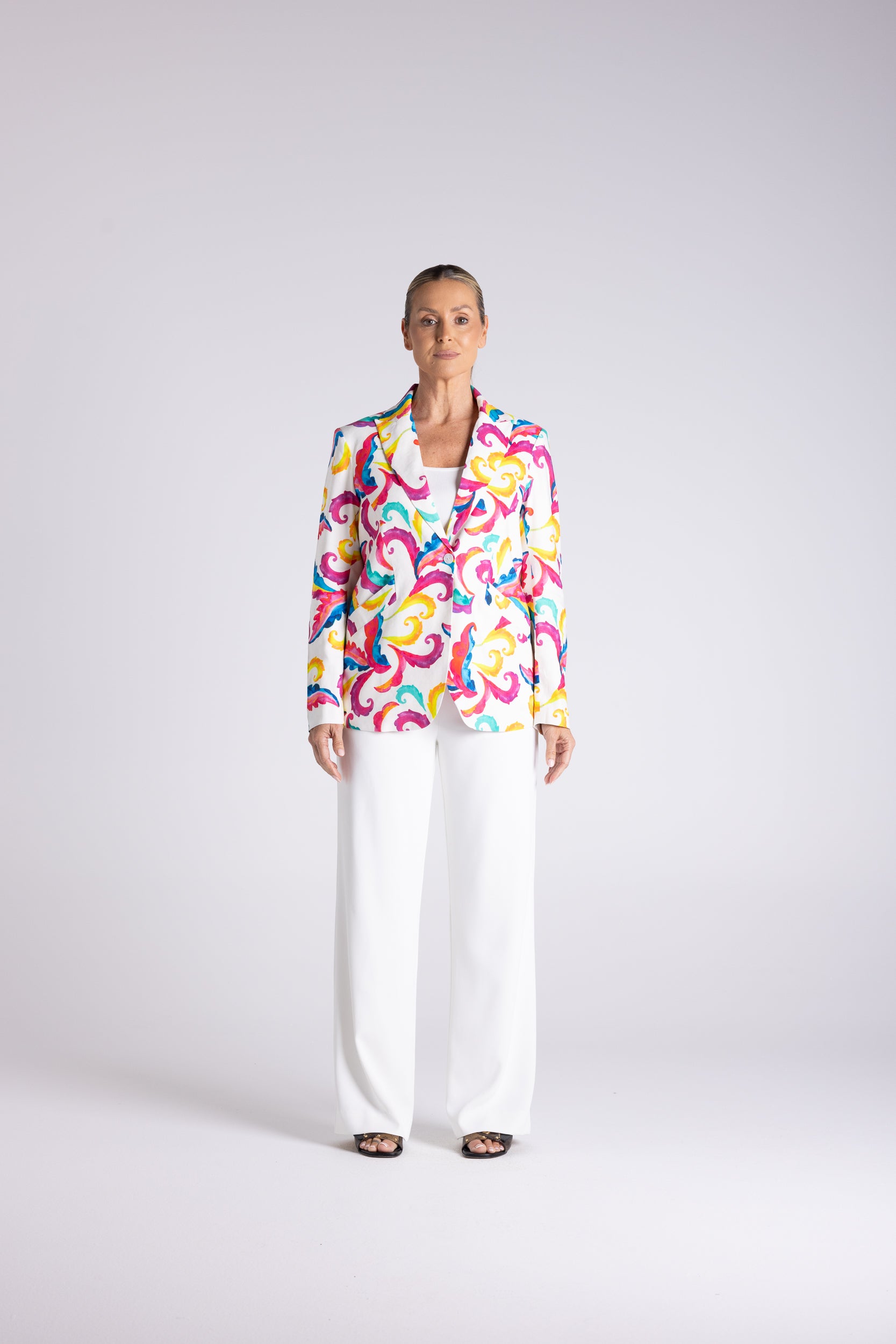 Two T's Carnival Print Blazer