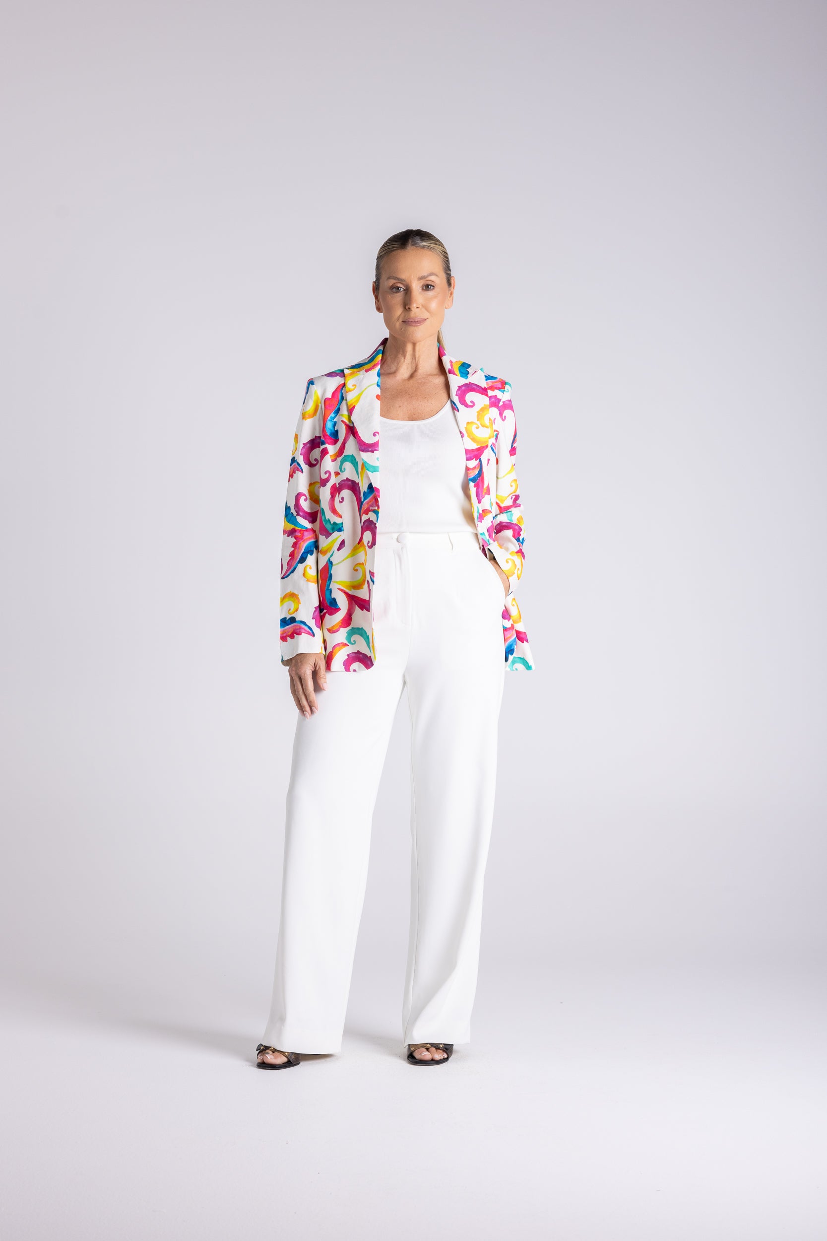 Two T's Carnival Print Blazer