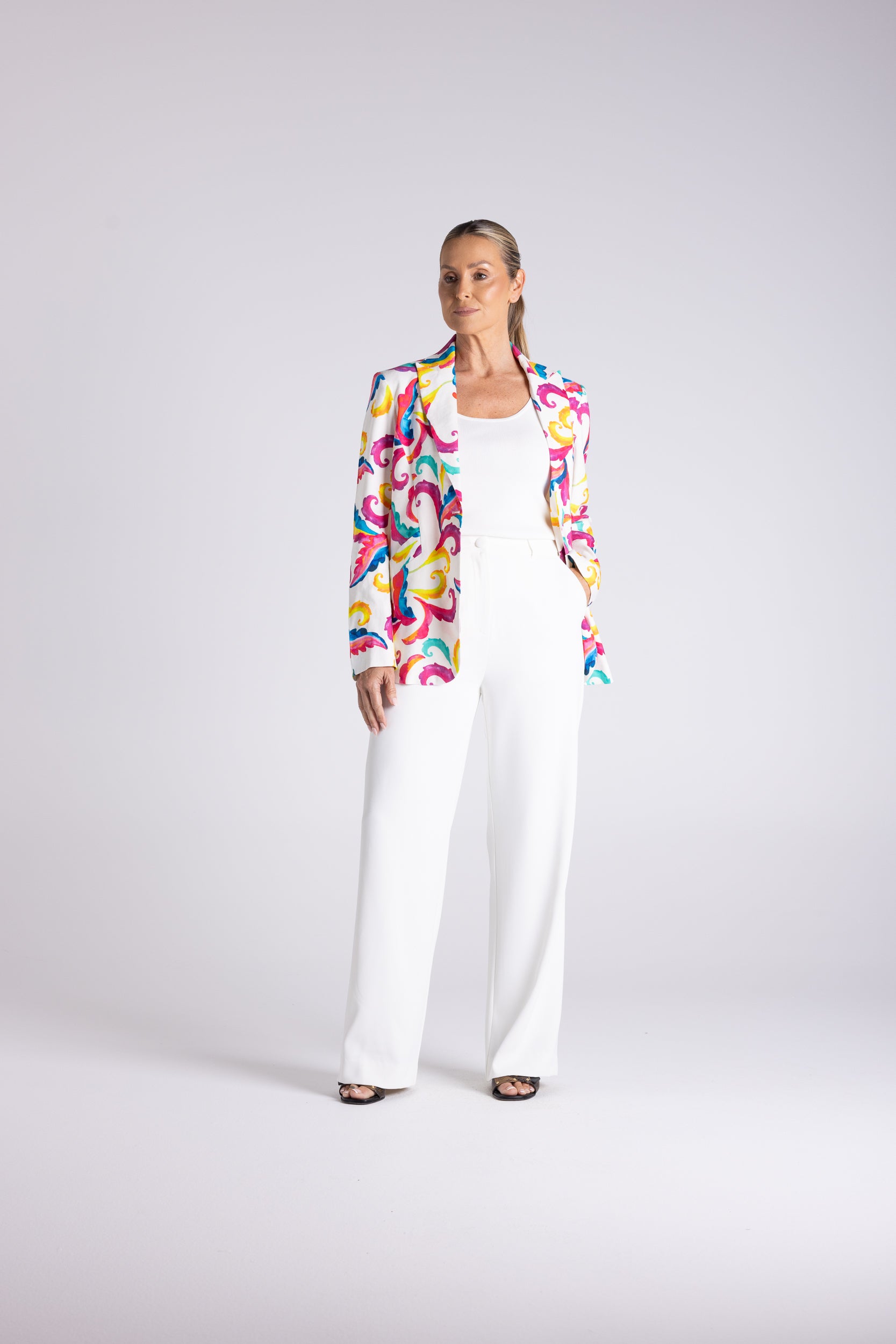 Two T's Carnival Print Blazer