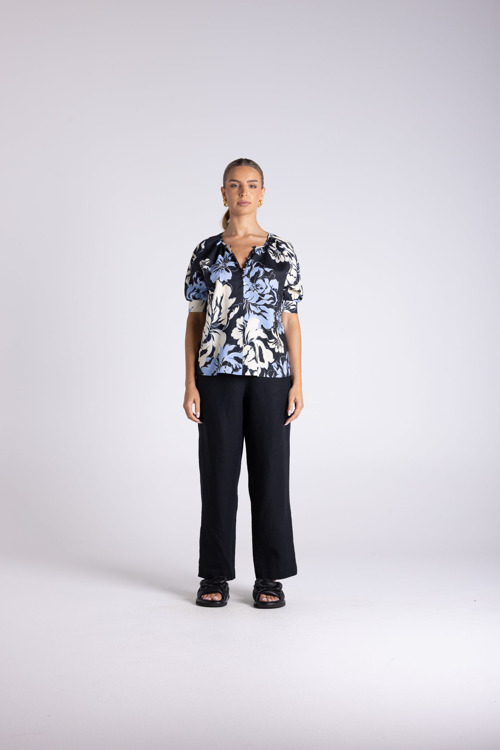 Two T's Peonie Print Top