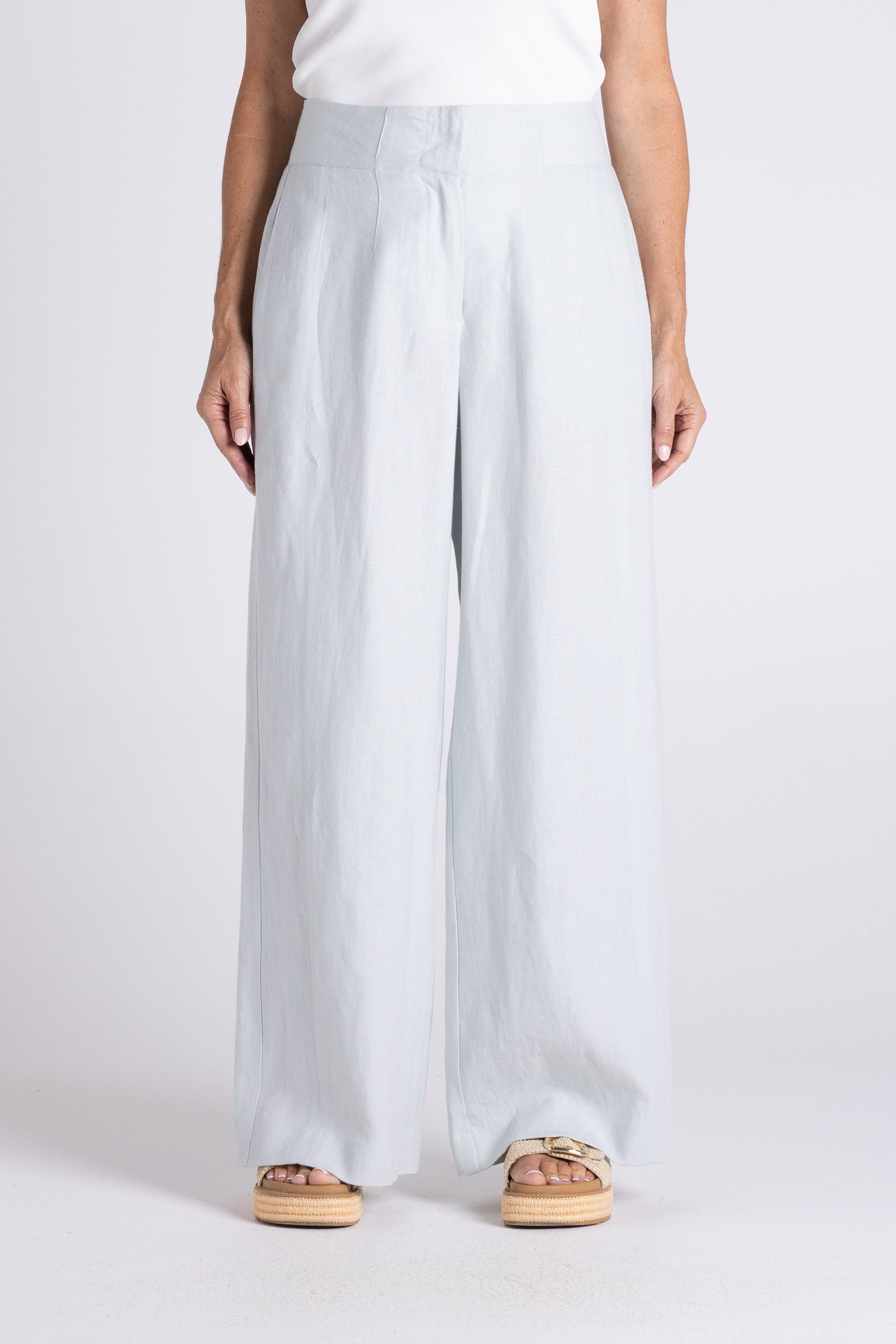 Two T's Abbey Wide Leg Pant - Sea Foam