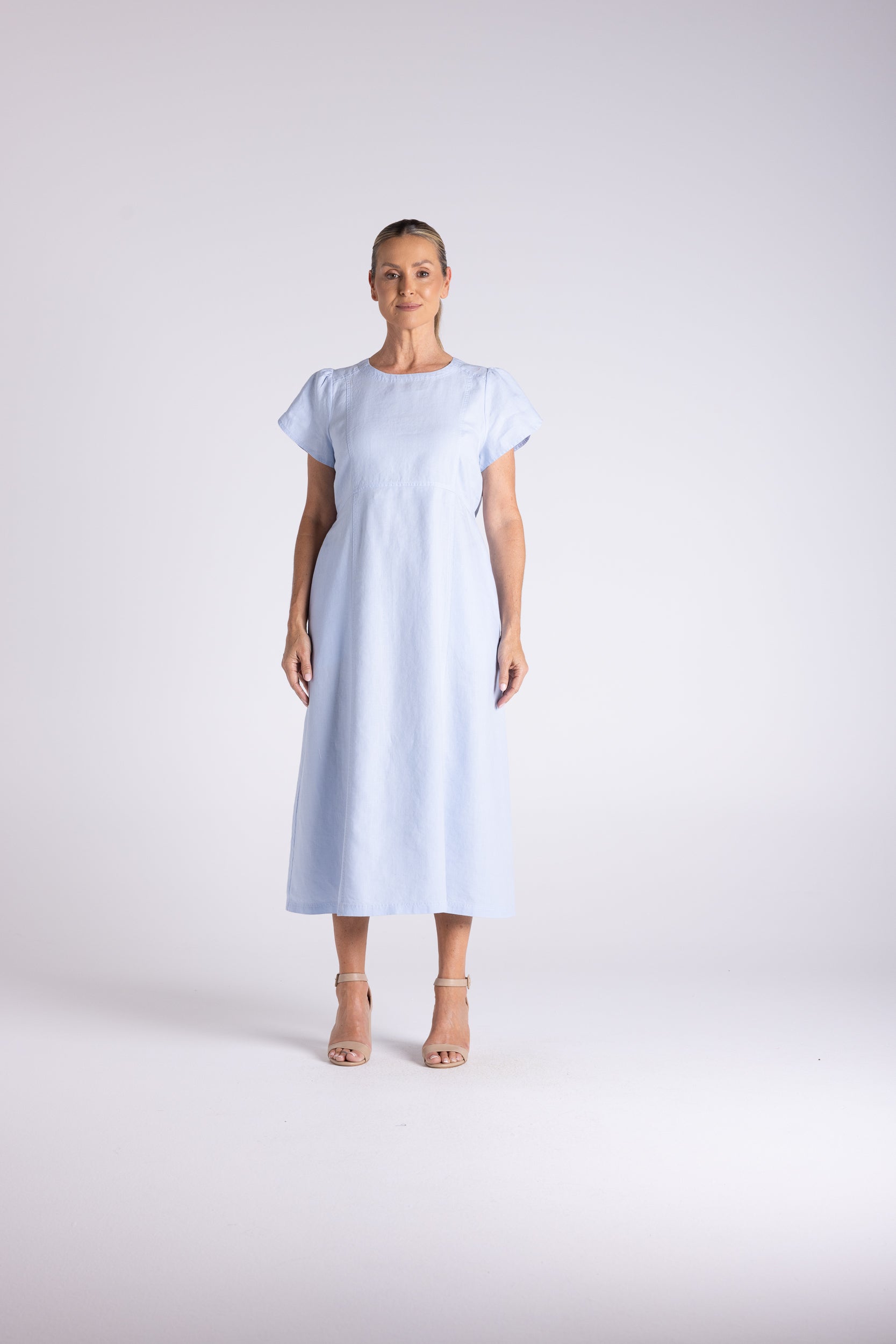 Two T's Mary Midi Dress - Cornflower