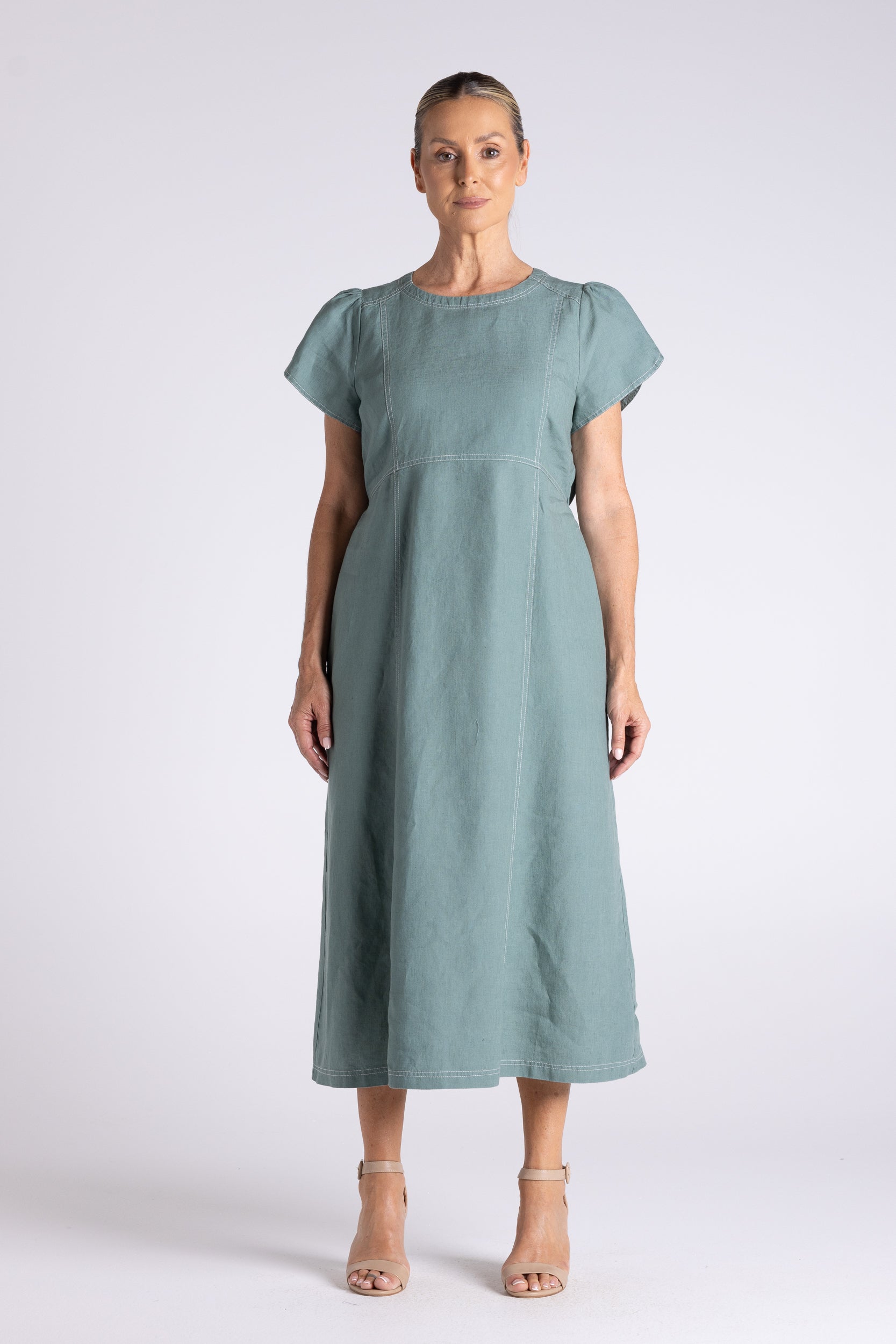 Two T's Mary Midi Dress - Frosted Fern