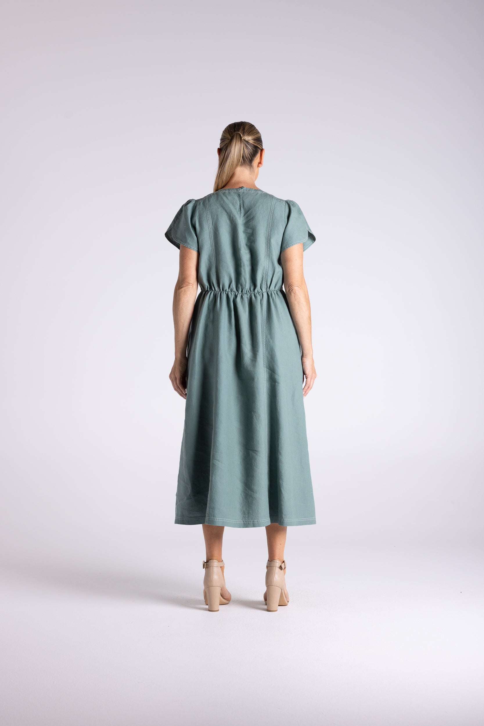 Two T's Mary Midi Dress - Frosted Fern