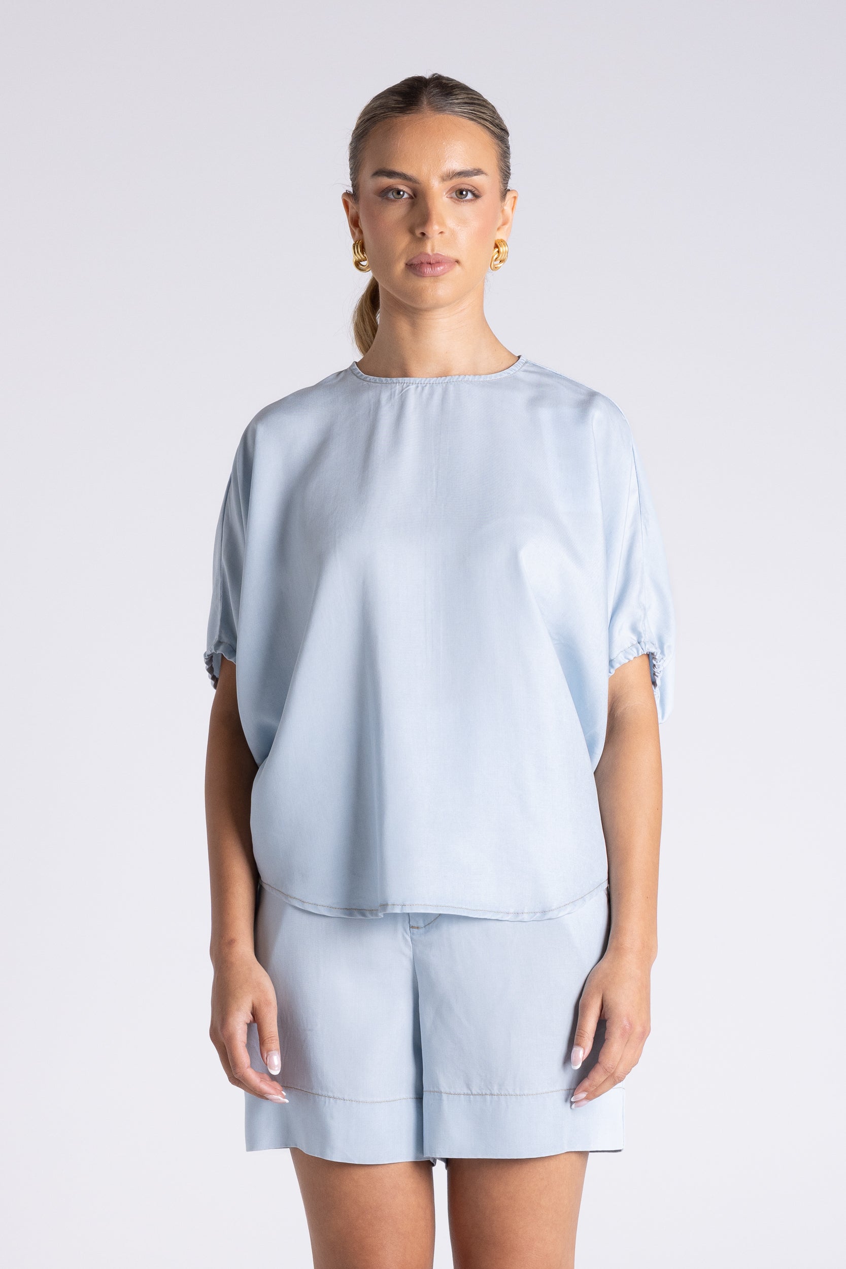 Two T's Lydia Top - Cornflower