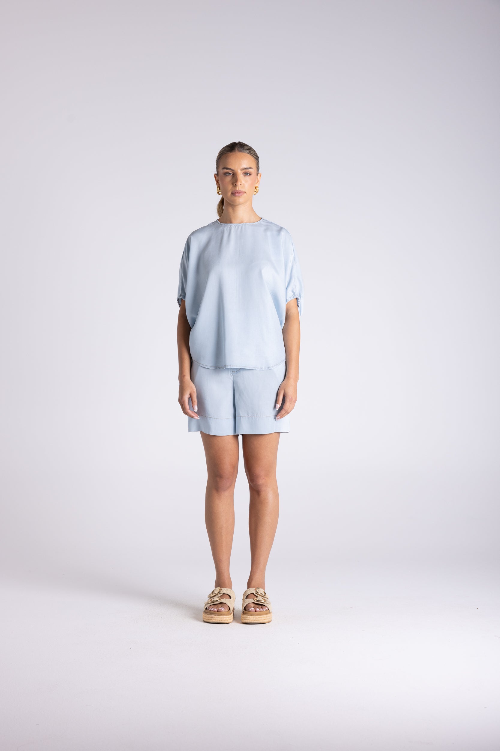 Two T's Lydia Top - Cornflower