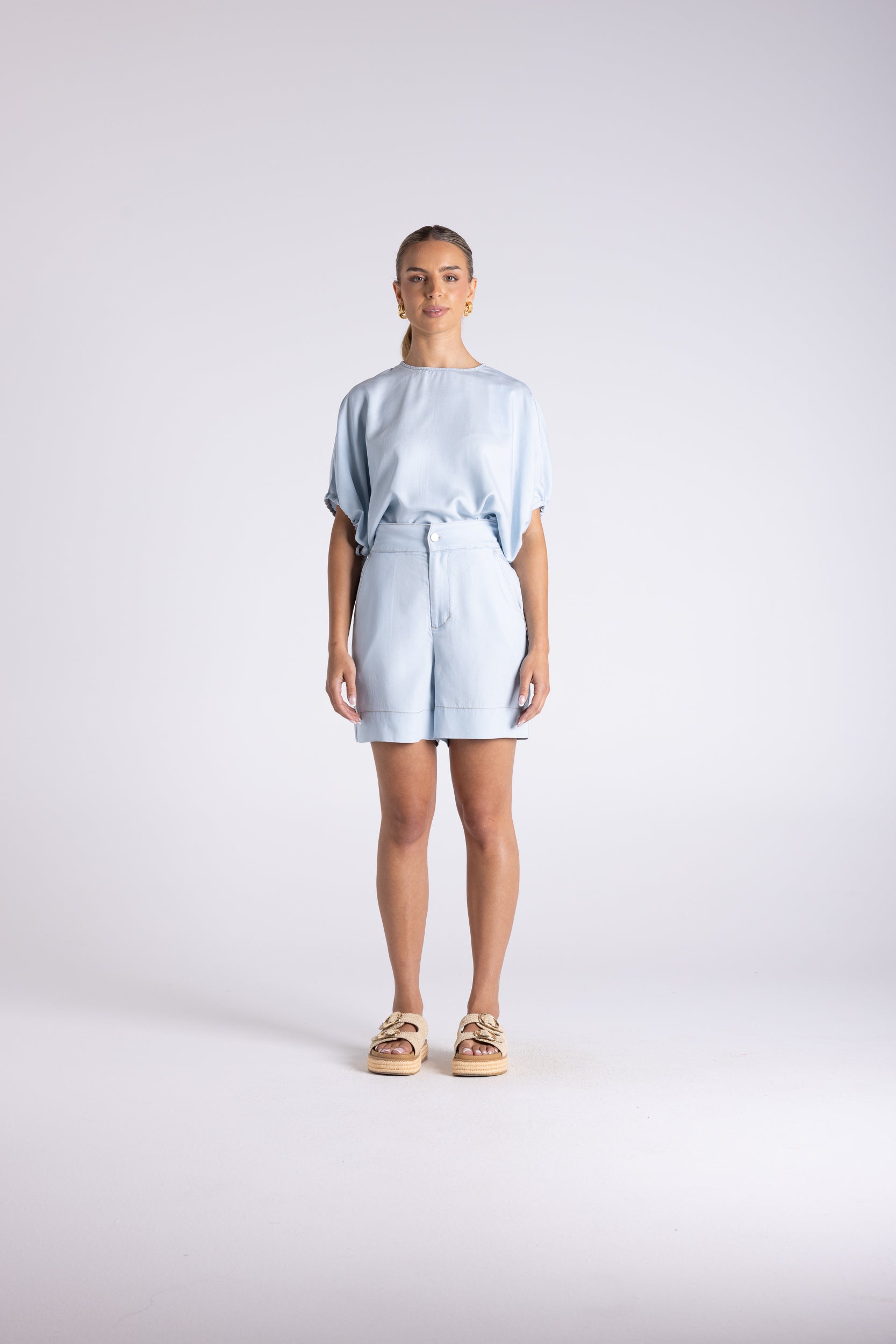 Two T's Lydia Top - Cornflower