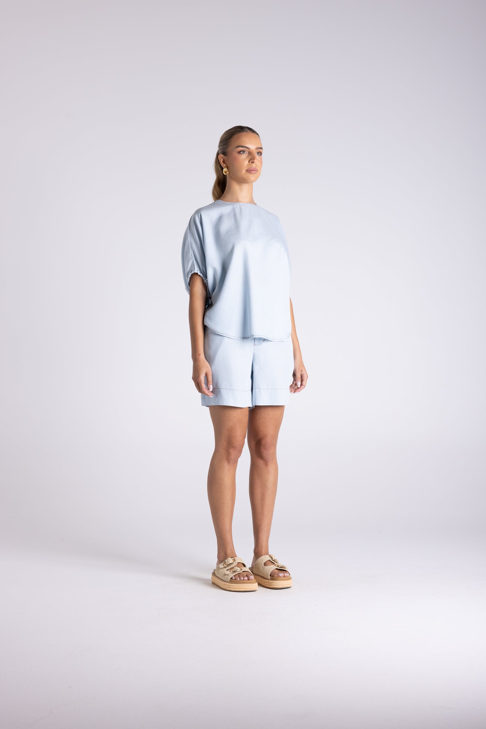 Two T's Lydia Top - Cornflower