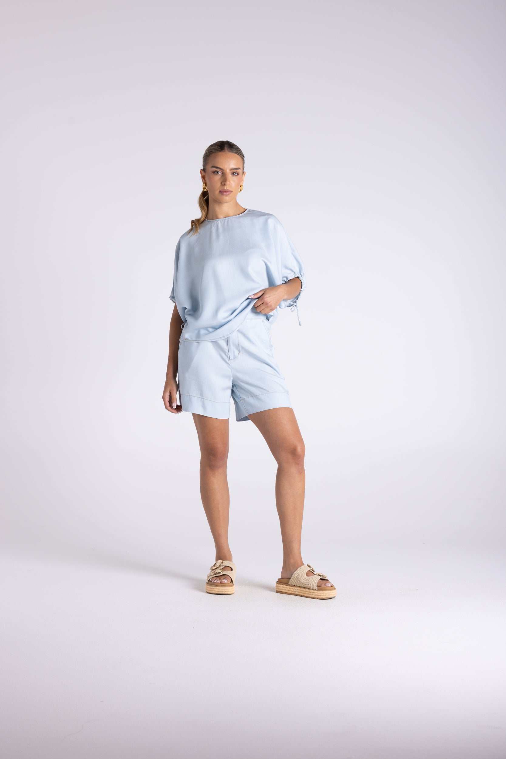 Two T's Lydia Top - Cornflower