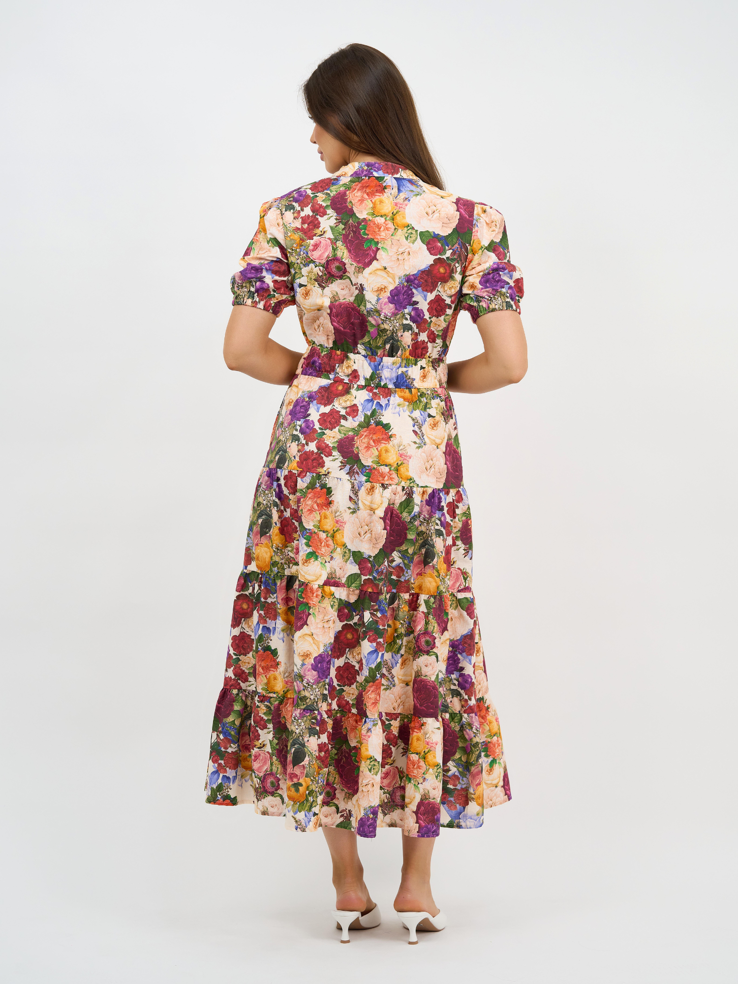 Liberty Rose Bloom Floral Belted Shirt Dress