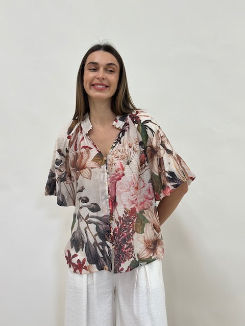 Lorraine Tropical Bloom Top