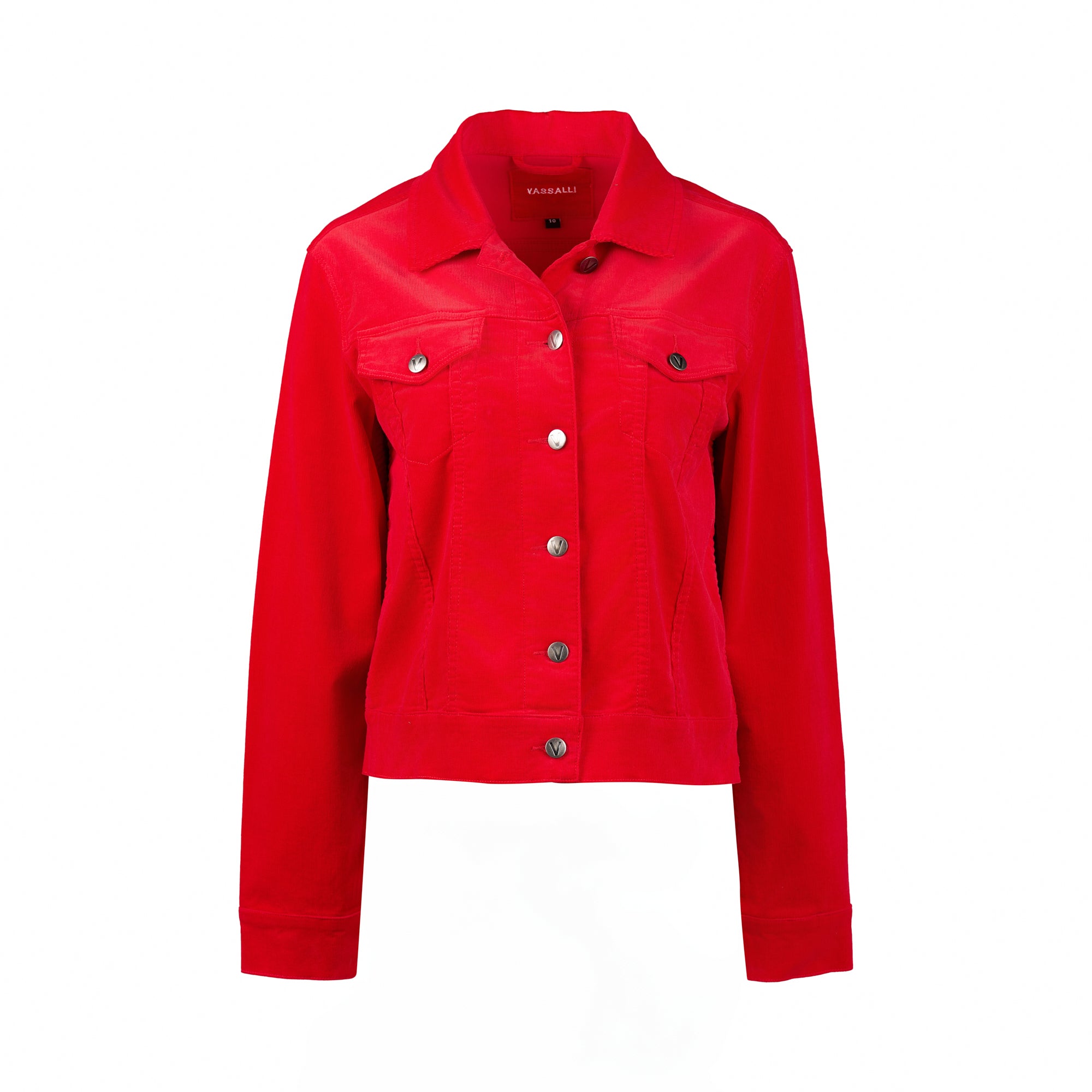 Vassalli Pinwale Cord Jacket - Fiesta