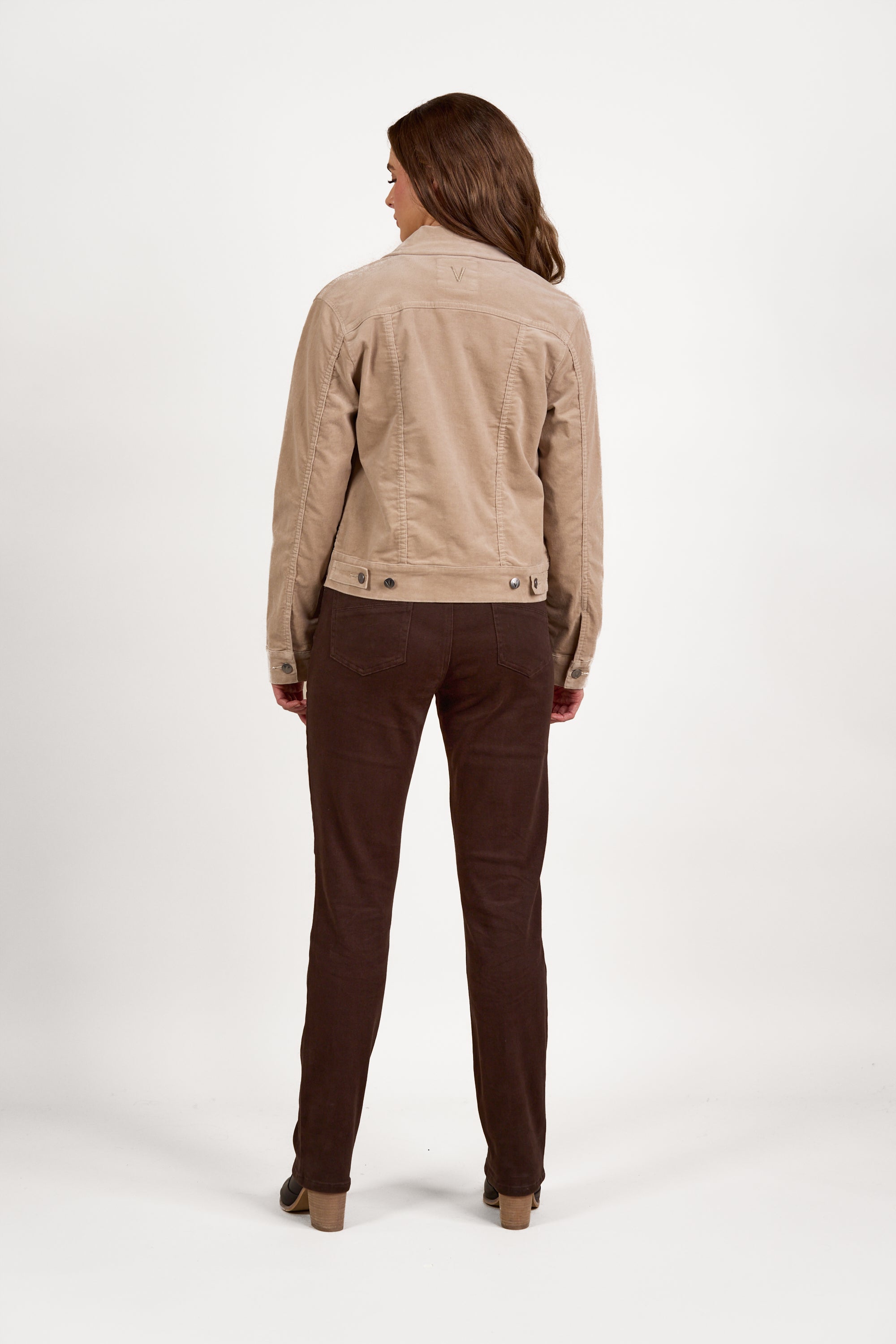 Vassalli Pinwale Cord Jacket - Oat