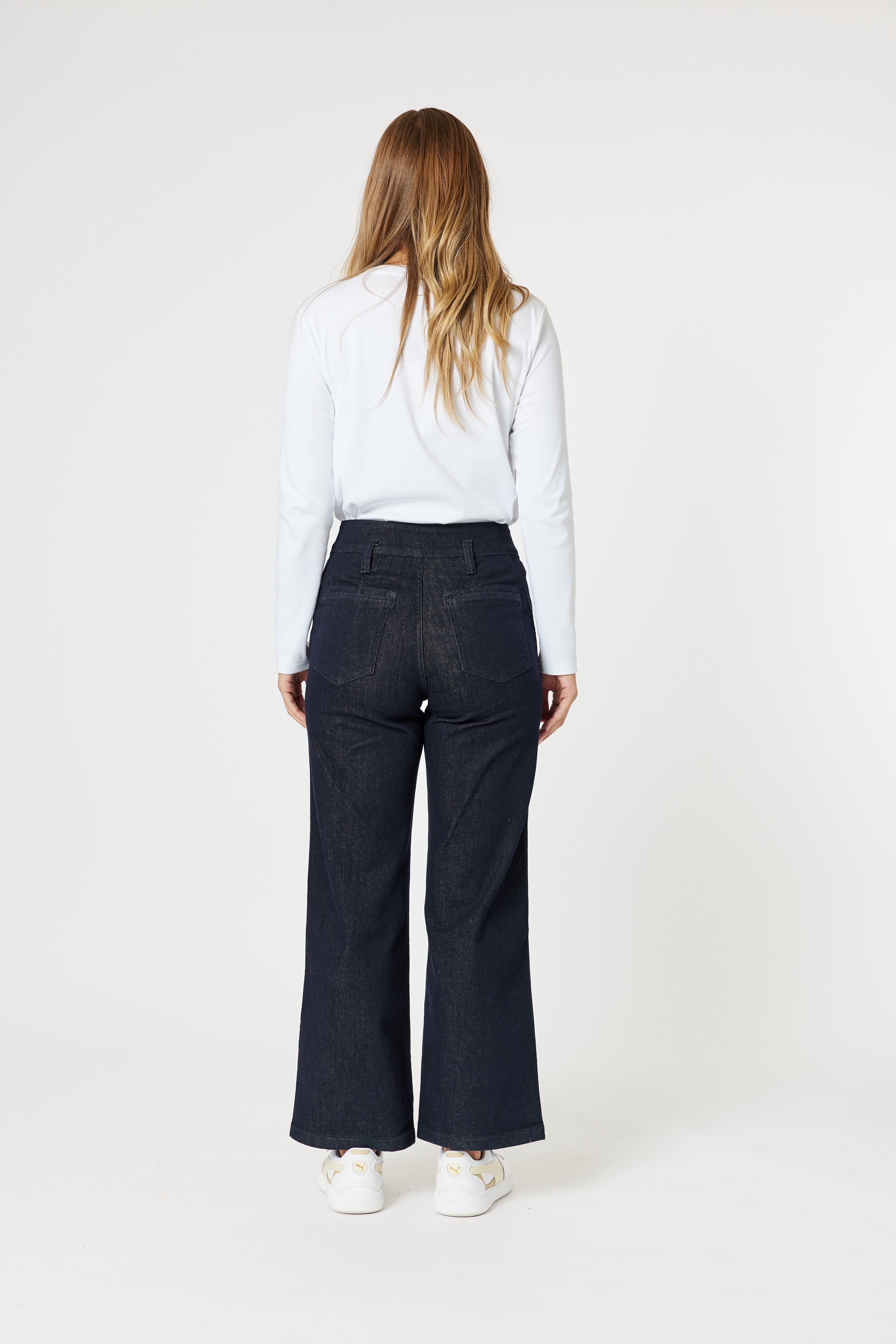 Gordon Smith Hudson High Rise Wide Leg Jean - Dark Denim
