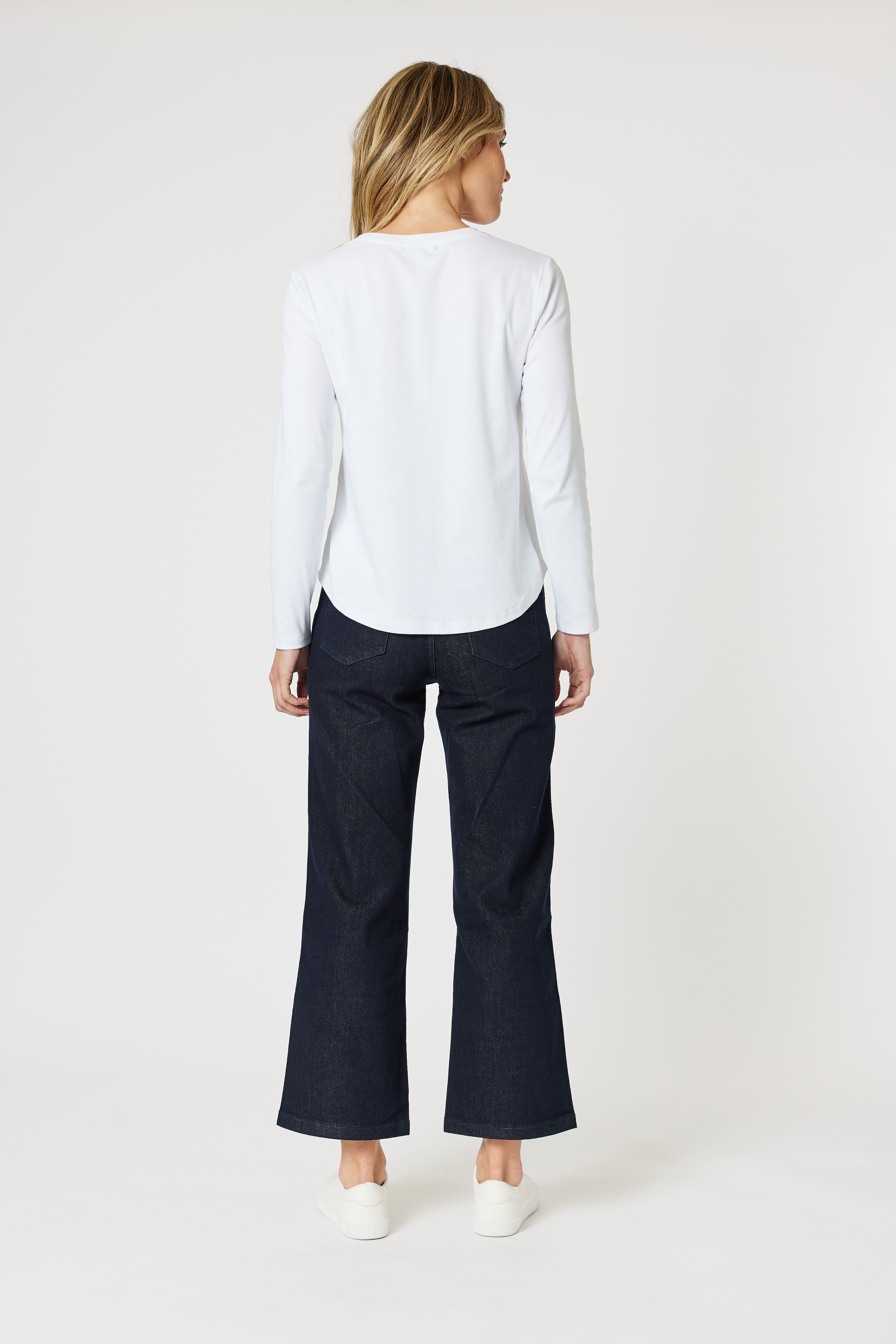 Gordon Smith Hudson High Rise Wide Leg Jean - Dark Denim