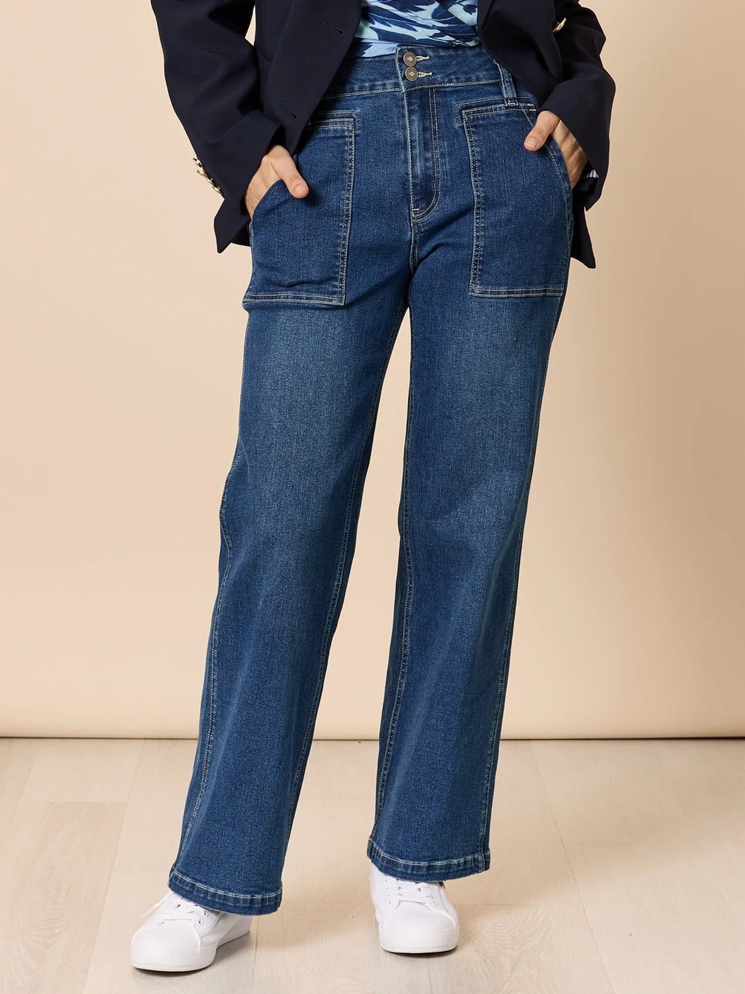 Gordon Smith Hudson High Rise Wide Leg Jean - Blue Wash