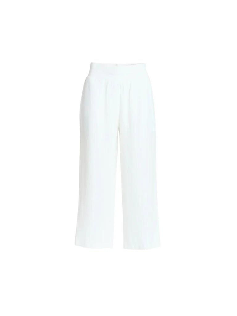 Gordon Smith Lara Wide Leg Linen Pant - White