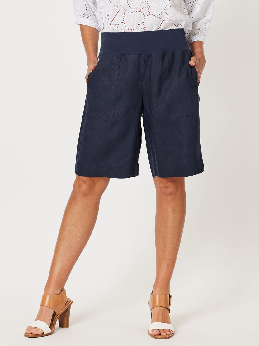 Gordon Smith Jordan Linen Short - Navy