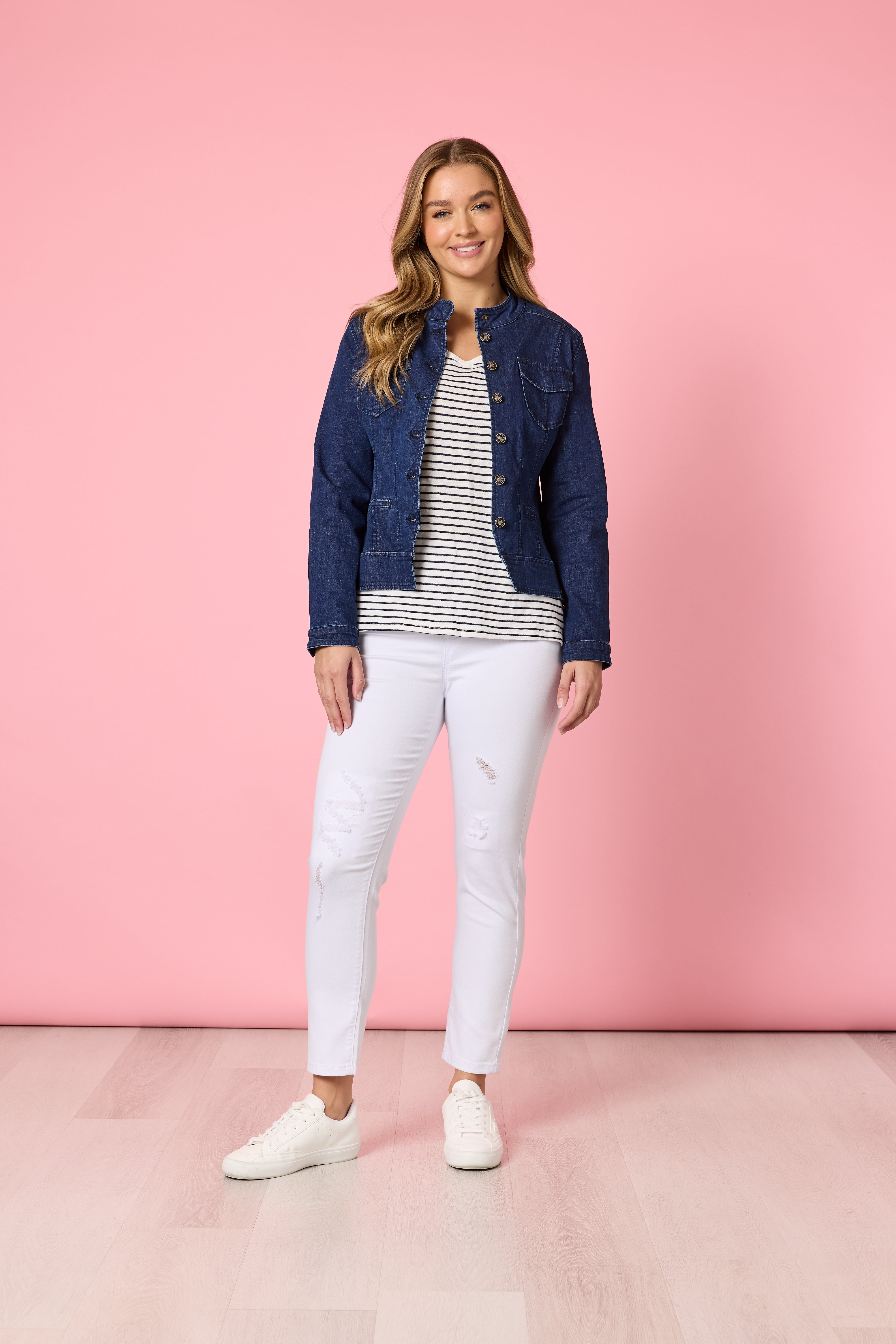 Threadz Maggie Denim Jacket - Dark Denim