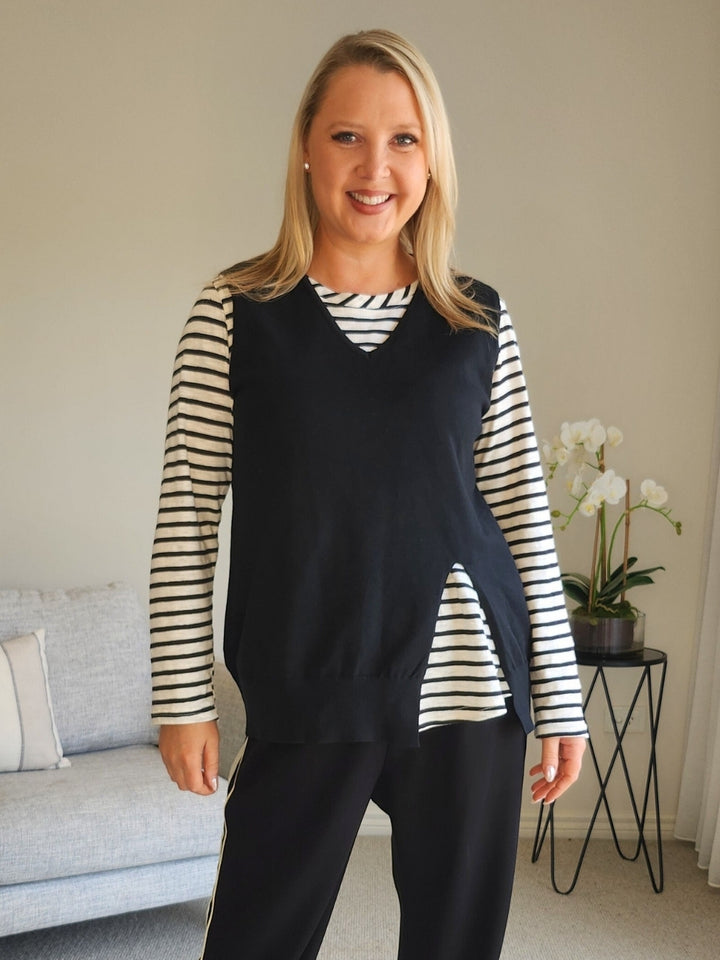 Threadz Vicky Vest - Black
