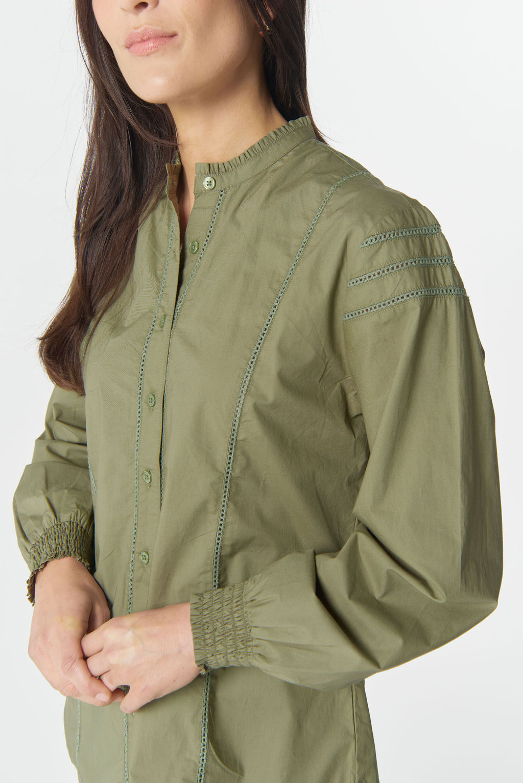 Goondiwindi Cotton Misty Cotton Blouse - Sage