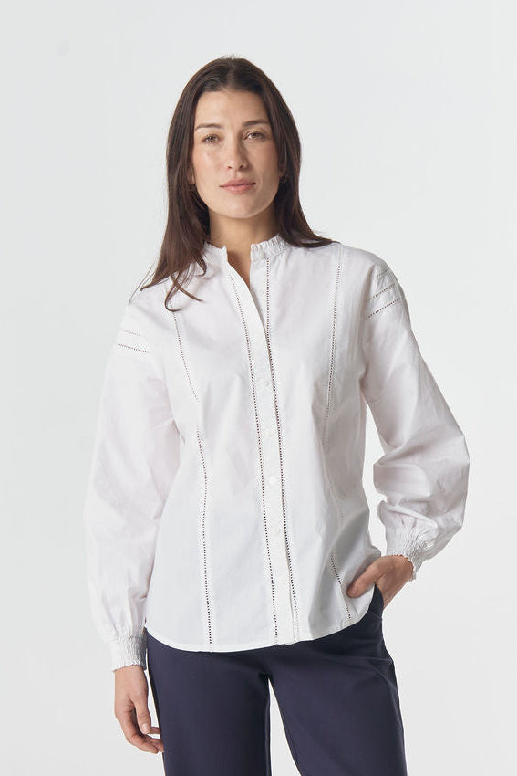 Goondiwindi Cotton Misty Cotton Blouse - White
