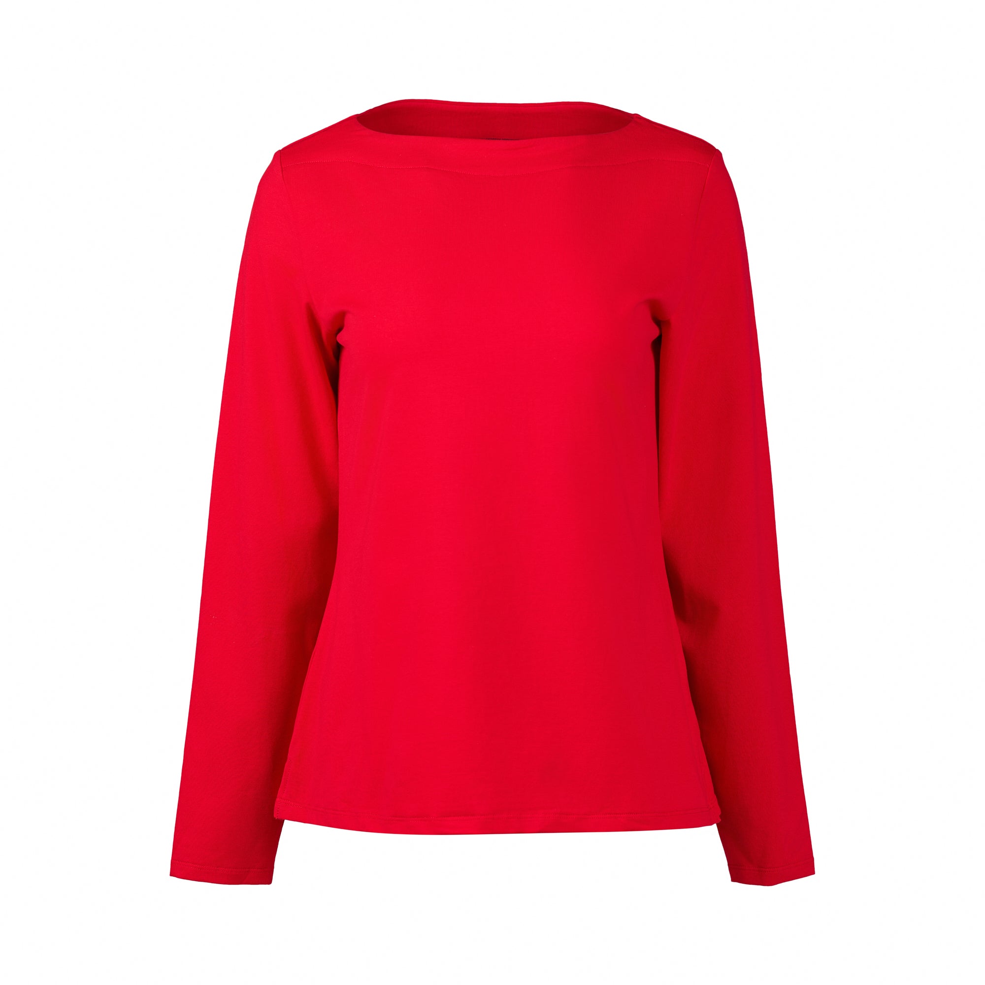 Vassalli Boat Neck Long Sleeve Top - Fiesta