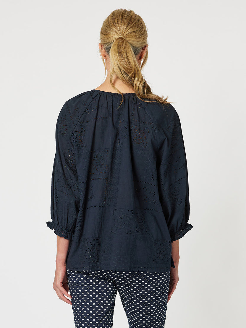 Gordon Smith Mila Lace Top - Navy