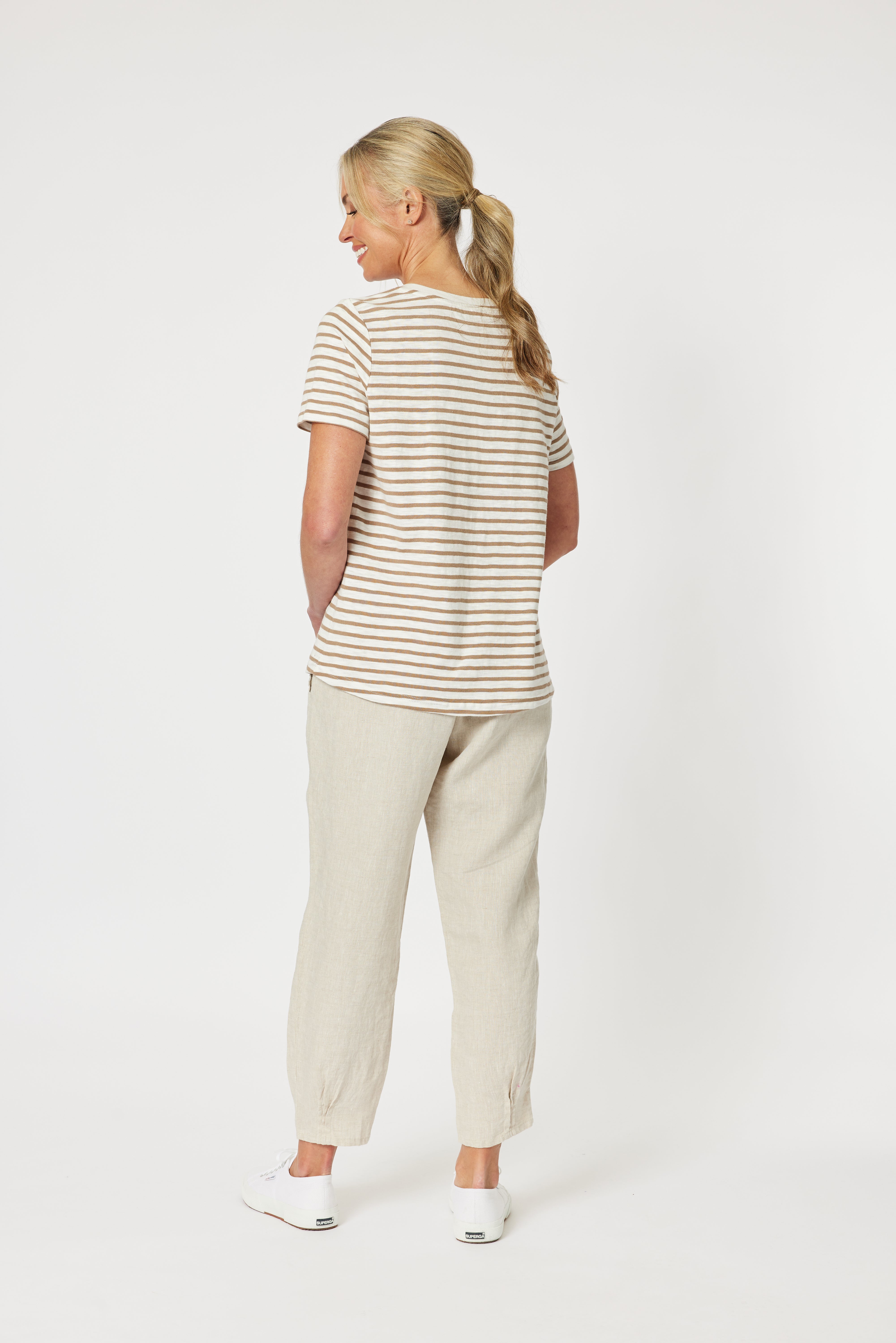 Gordon Smith Classic Stripe Tee - Natural