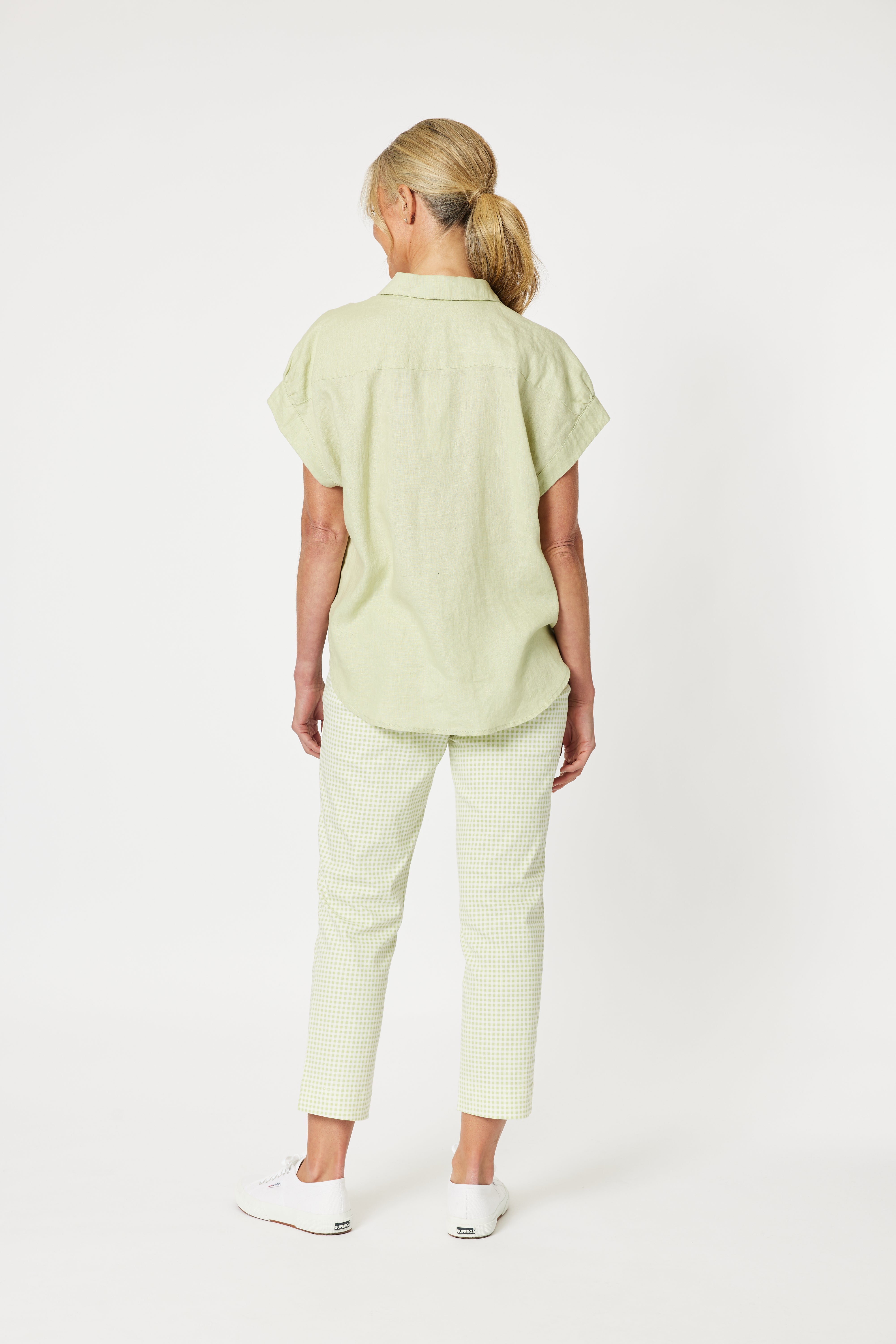 Gordon Smith Millie Linen Shirt - Celery