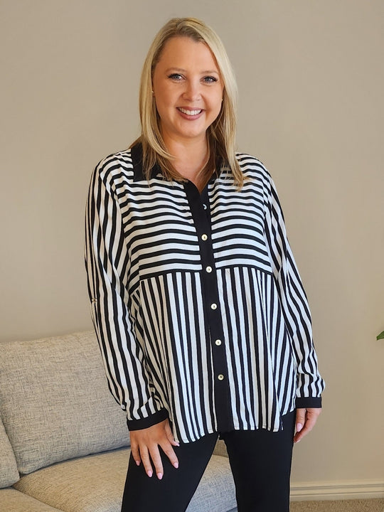 Threadz Emmie Shirt - Black/White