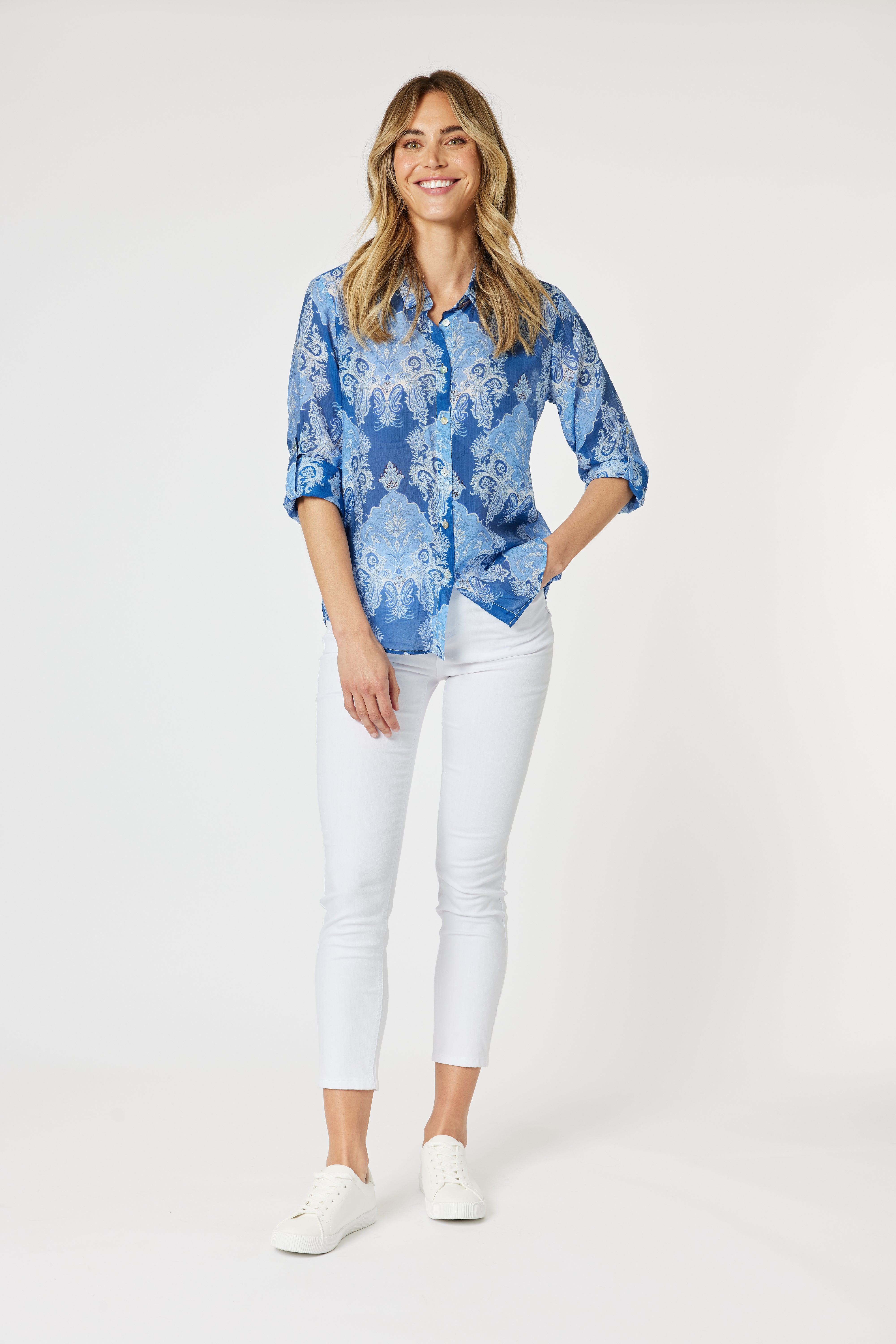 Gordon Smith Marine Print Shirt - Blue