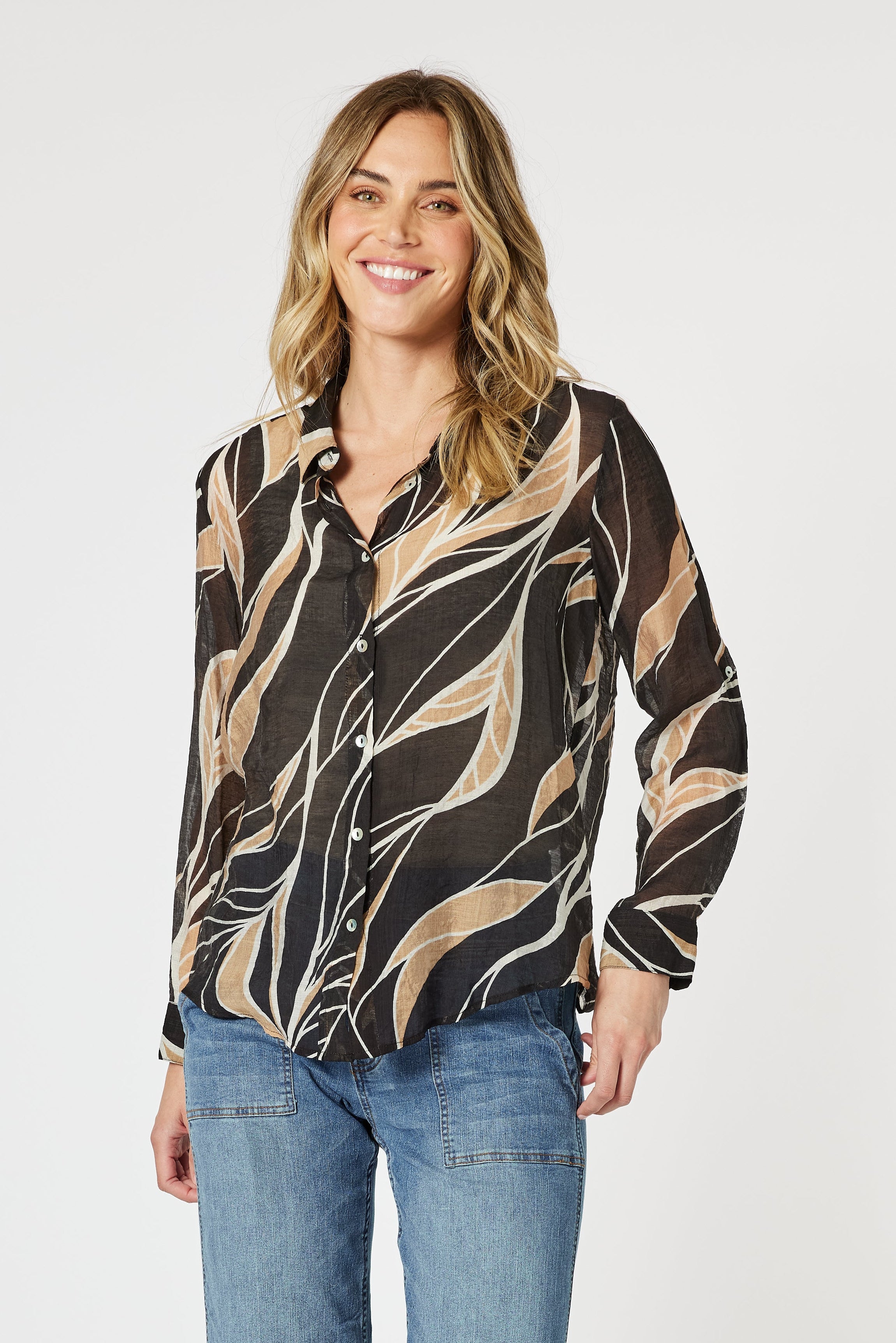 Gordon Smith Wellington Shirt - Caramel/Black