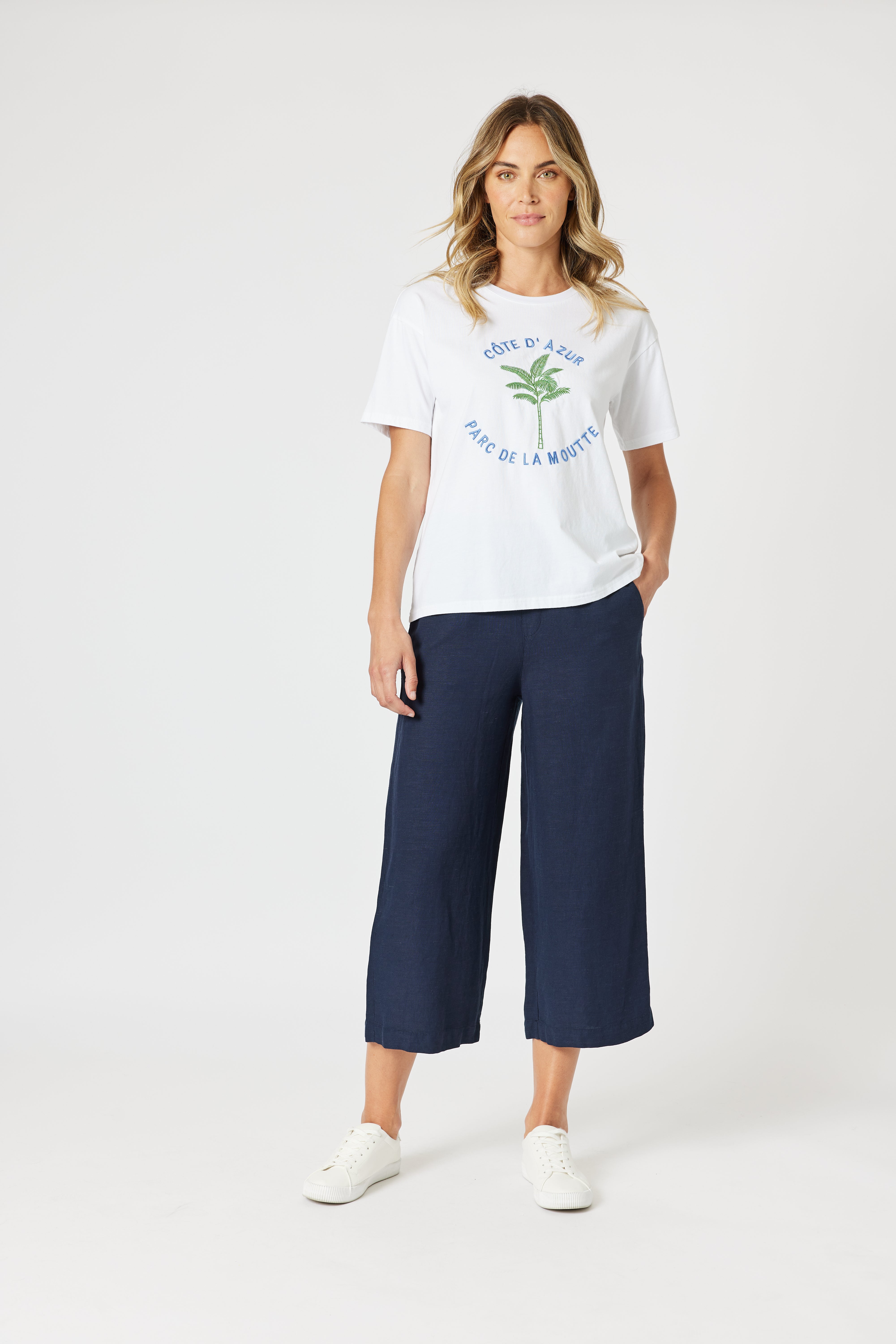 Gordon Smith Lino Wide Leg Pants - Navy